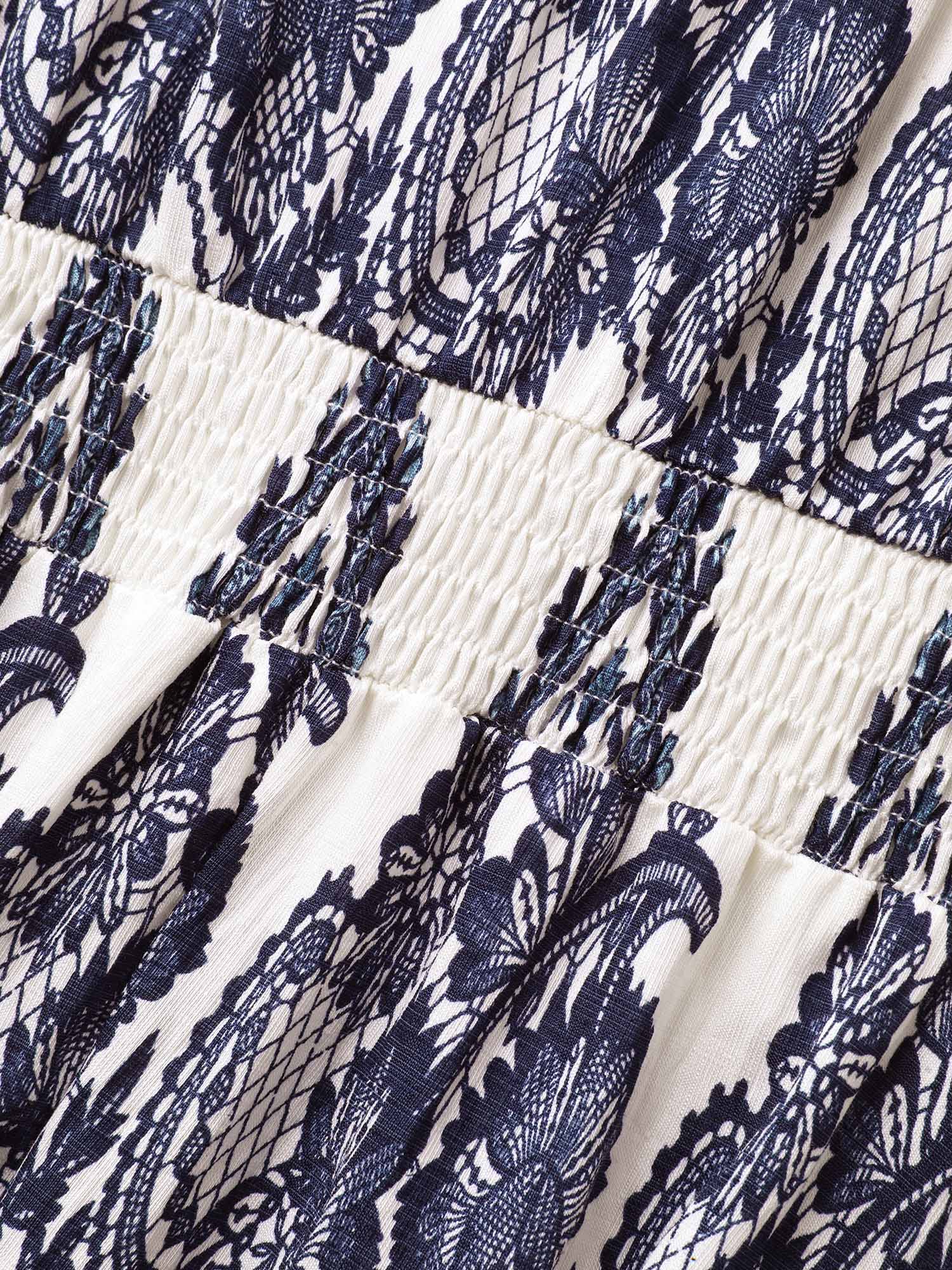 Boho Print Shirred Cami Maxi Dress - Image 6