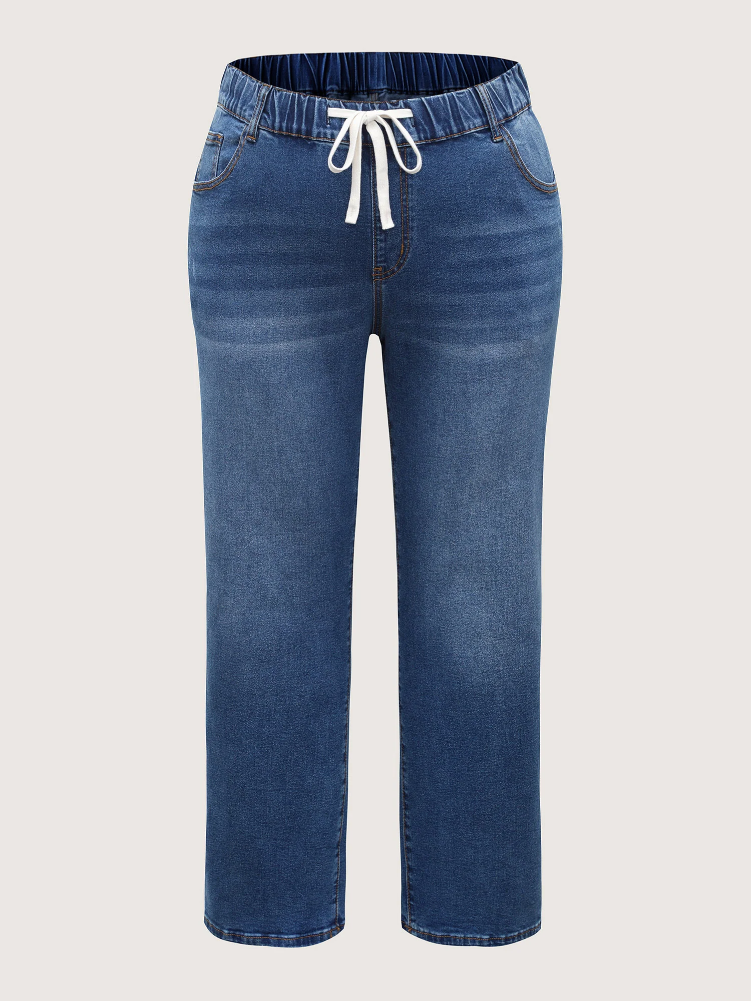 Classic Wash Stretchy Straight-Leg Jeans - Image 8