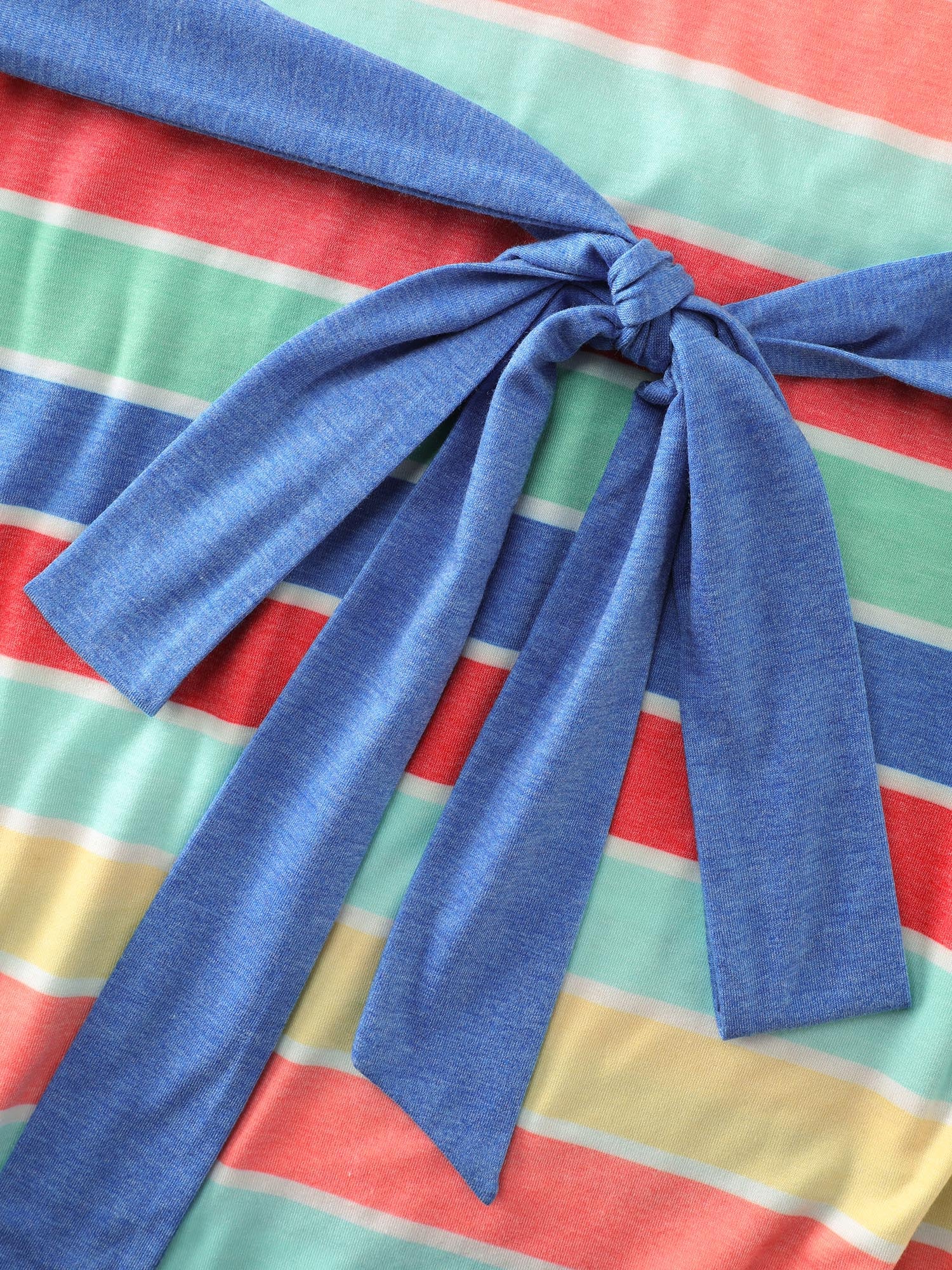 Colorful Stripe Heather Pockets Midi Dress - Image 6