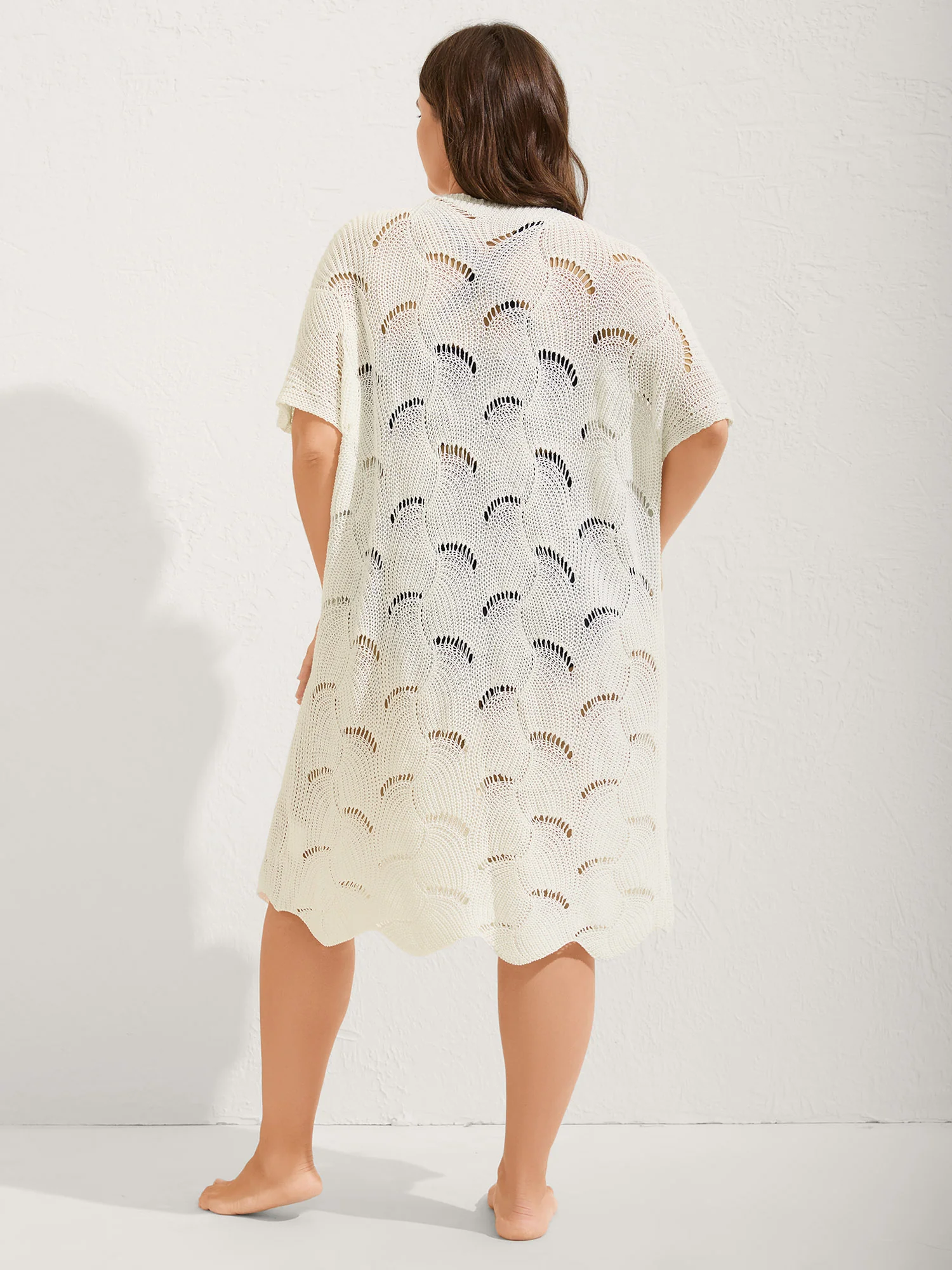 Cut-Out Solid V-Neck Swimsuit Coverup - Image 7