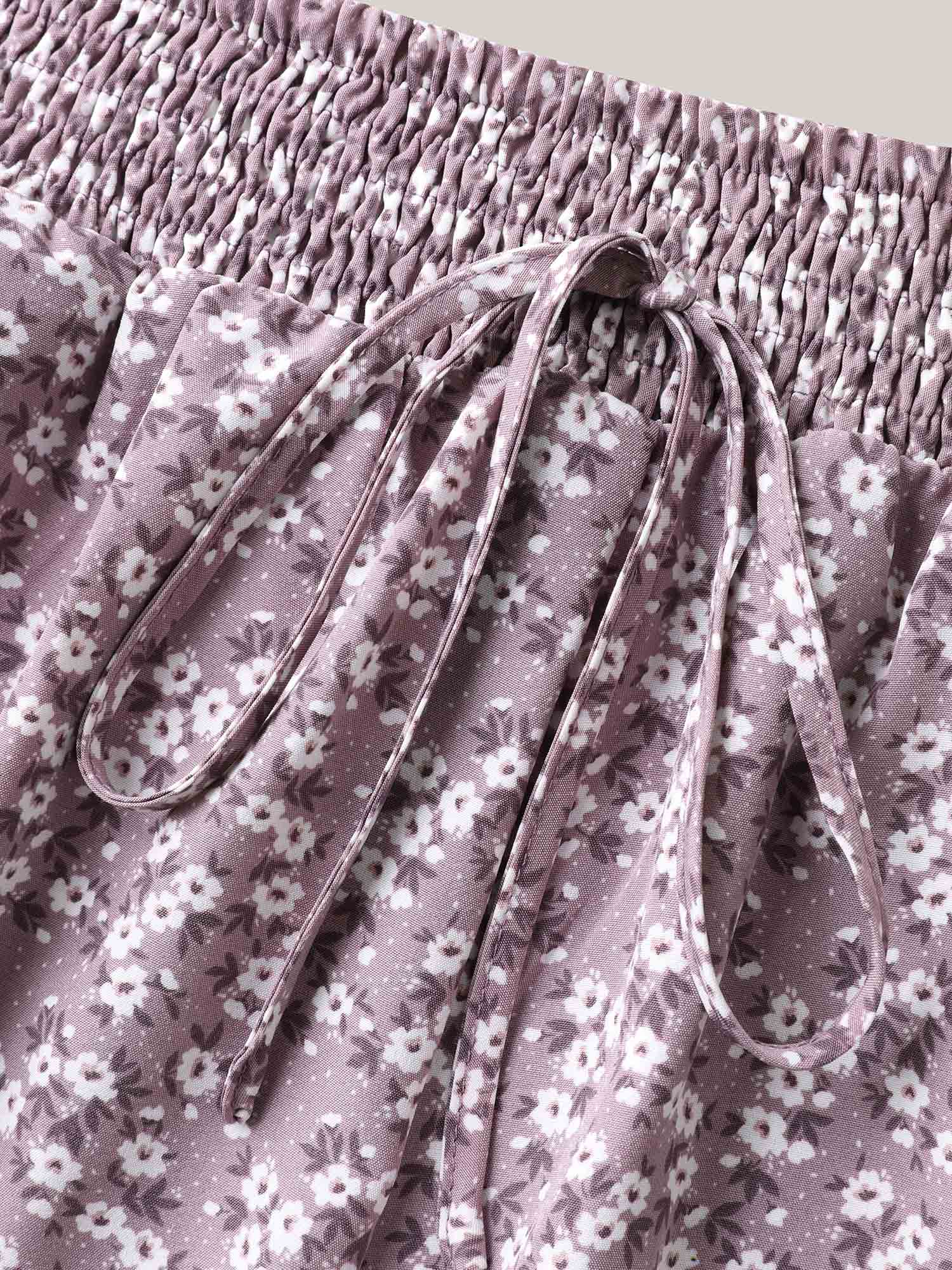 Ditsy Floral Print Wide-Leg Shorts - Image 6