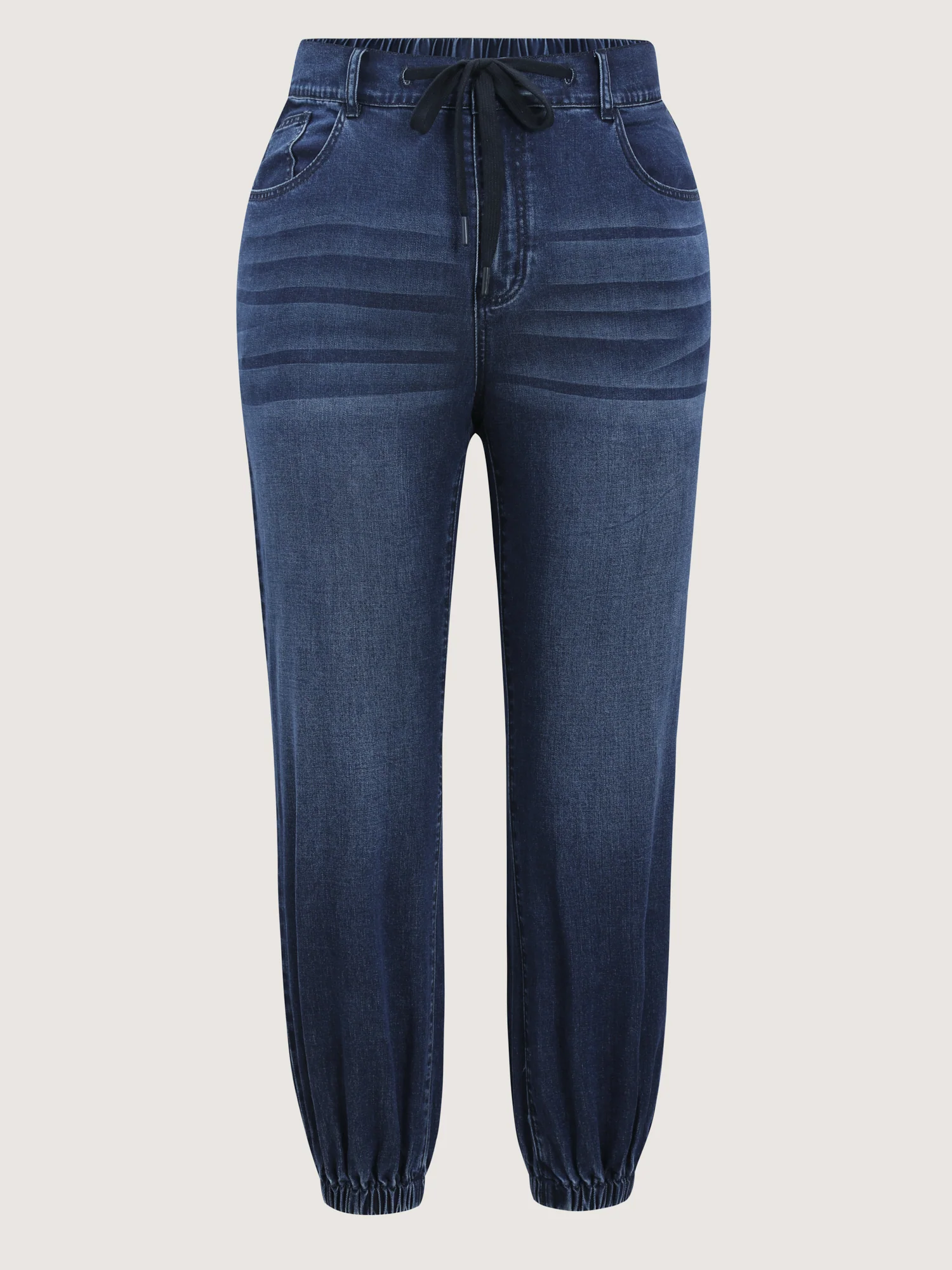 Drawstring Waistband Jogger Jeans - Image 8