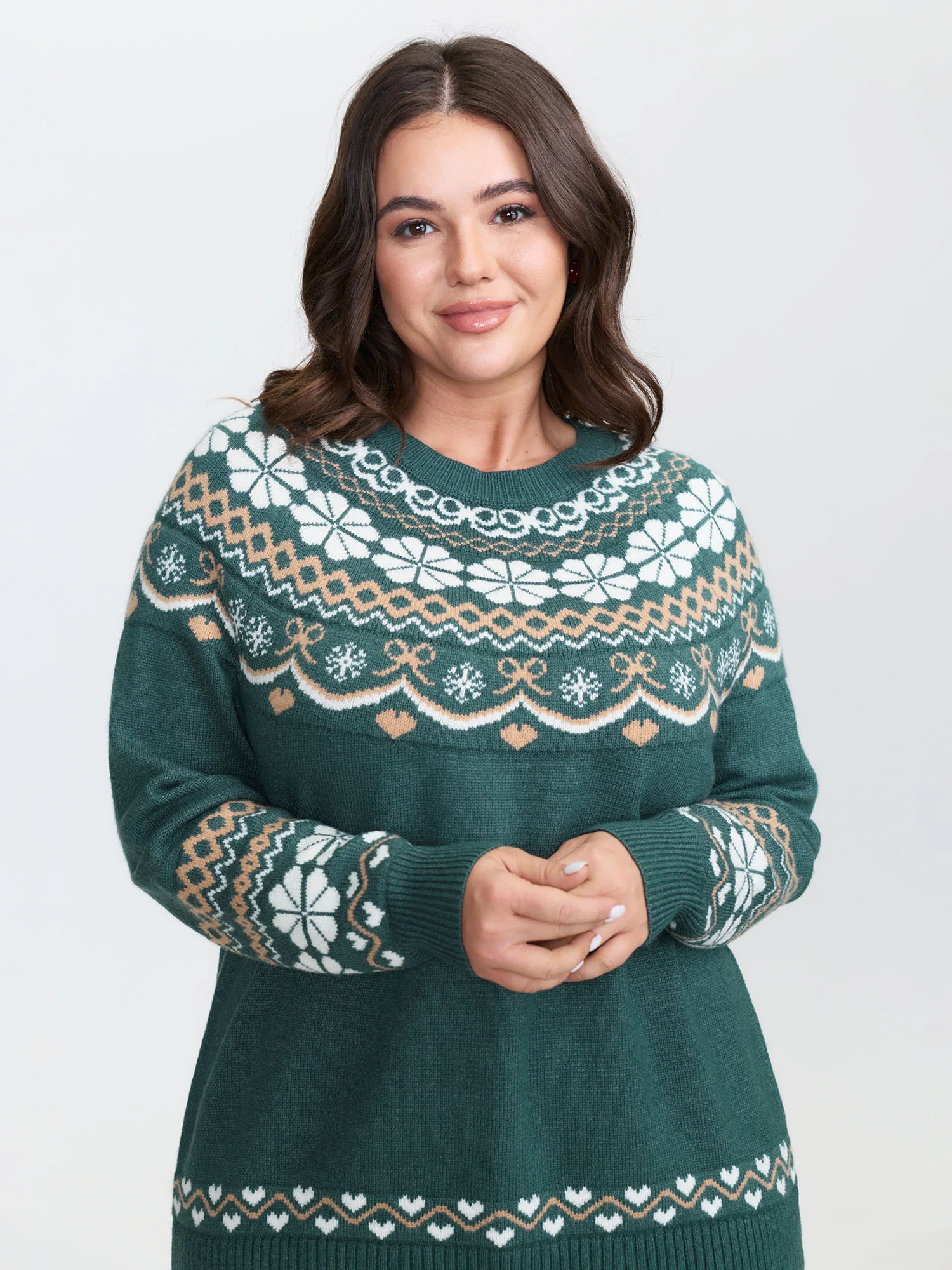Fair-Isle Jacquard Pattern Pullover