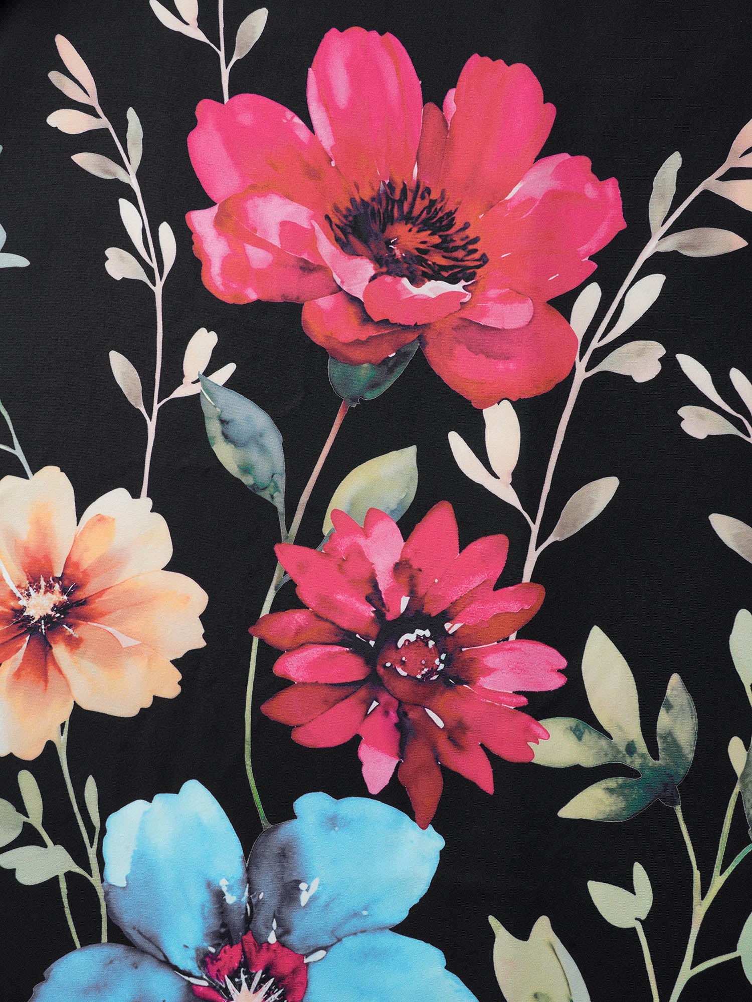 Floral Print V-Neck Half-Sleeve Midi Dress - Image 6