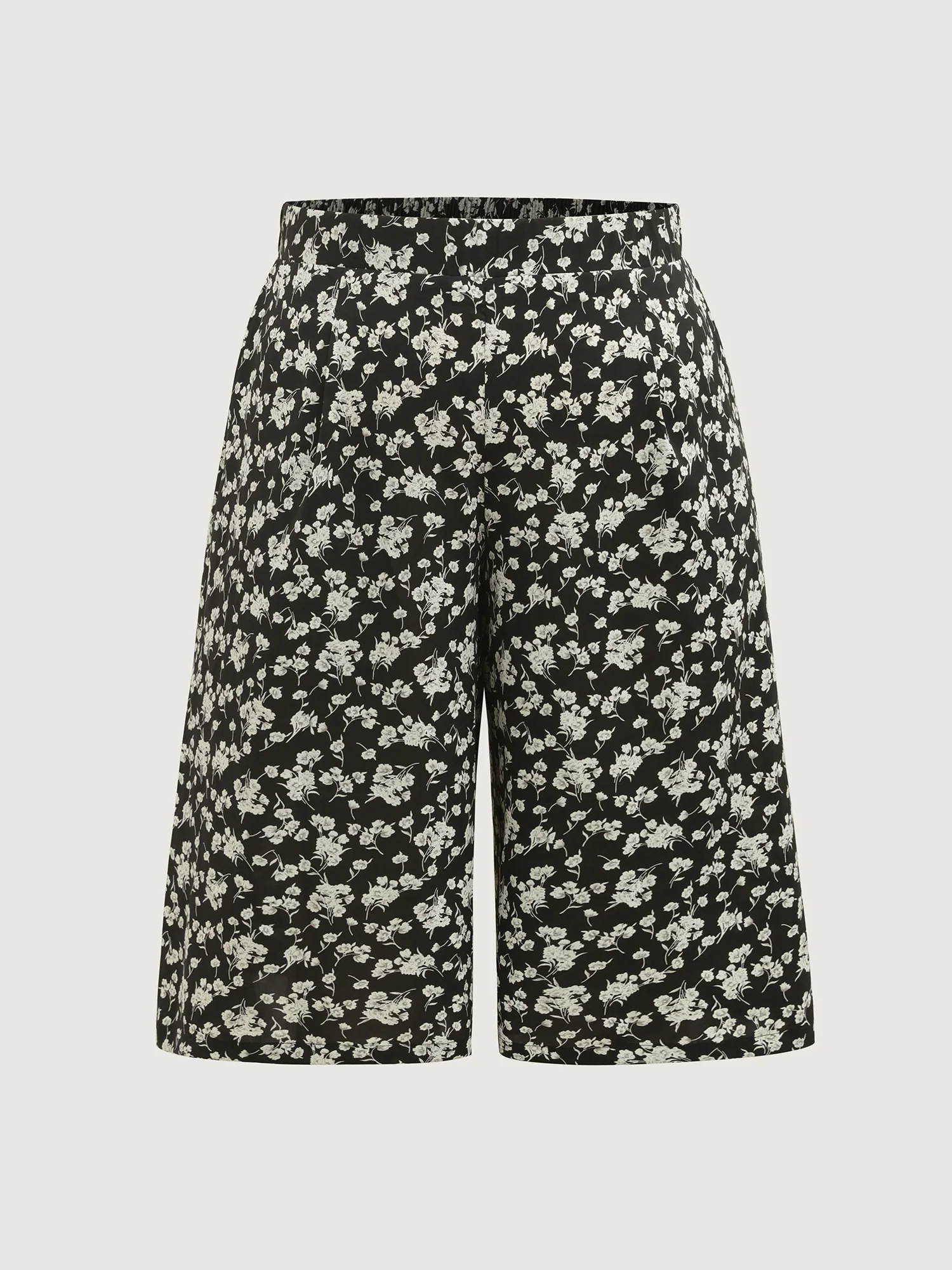Floral Print Wide-Leg Cropped Pants - Image 7