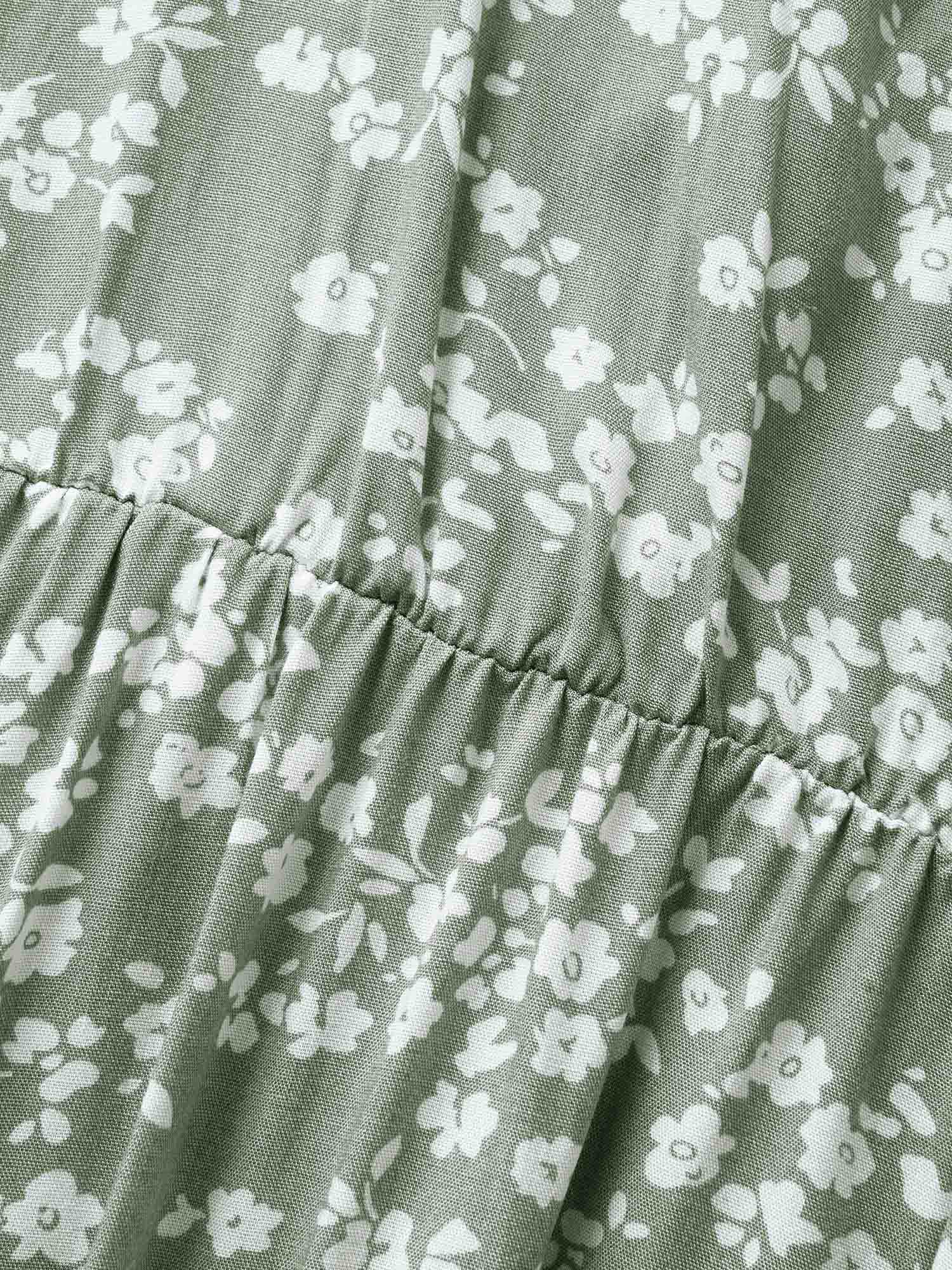 Bloom Dress - Flutter Sleeve Ditsy Floral Pocket Split Maxi Dress - Image 85