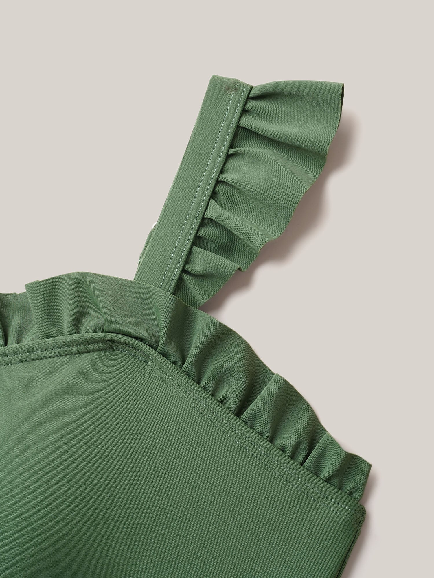 Frill Trim Belted Fit Flare Swim Dress - Image 6