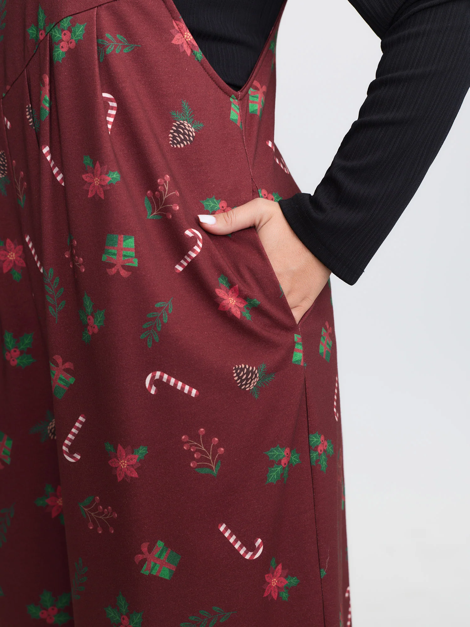Holiday Candy Stretchy Overall Jumpsuit - Image 16