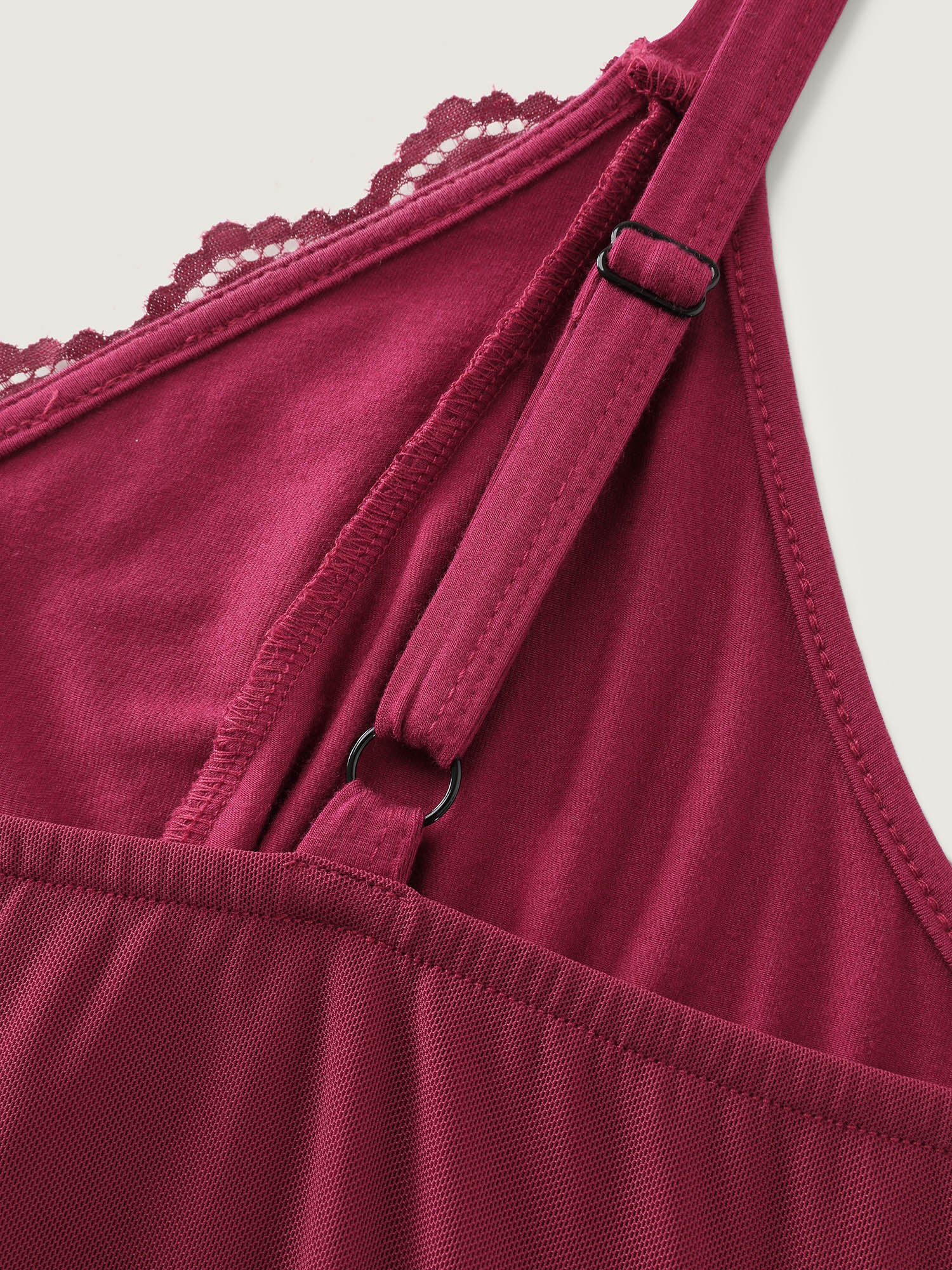 Lace Mesh V-Neckline Sheer Lounge Jumpsuit - Image 7