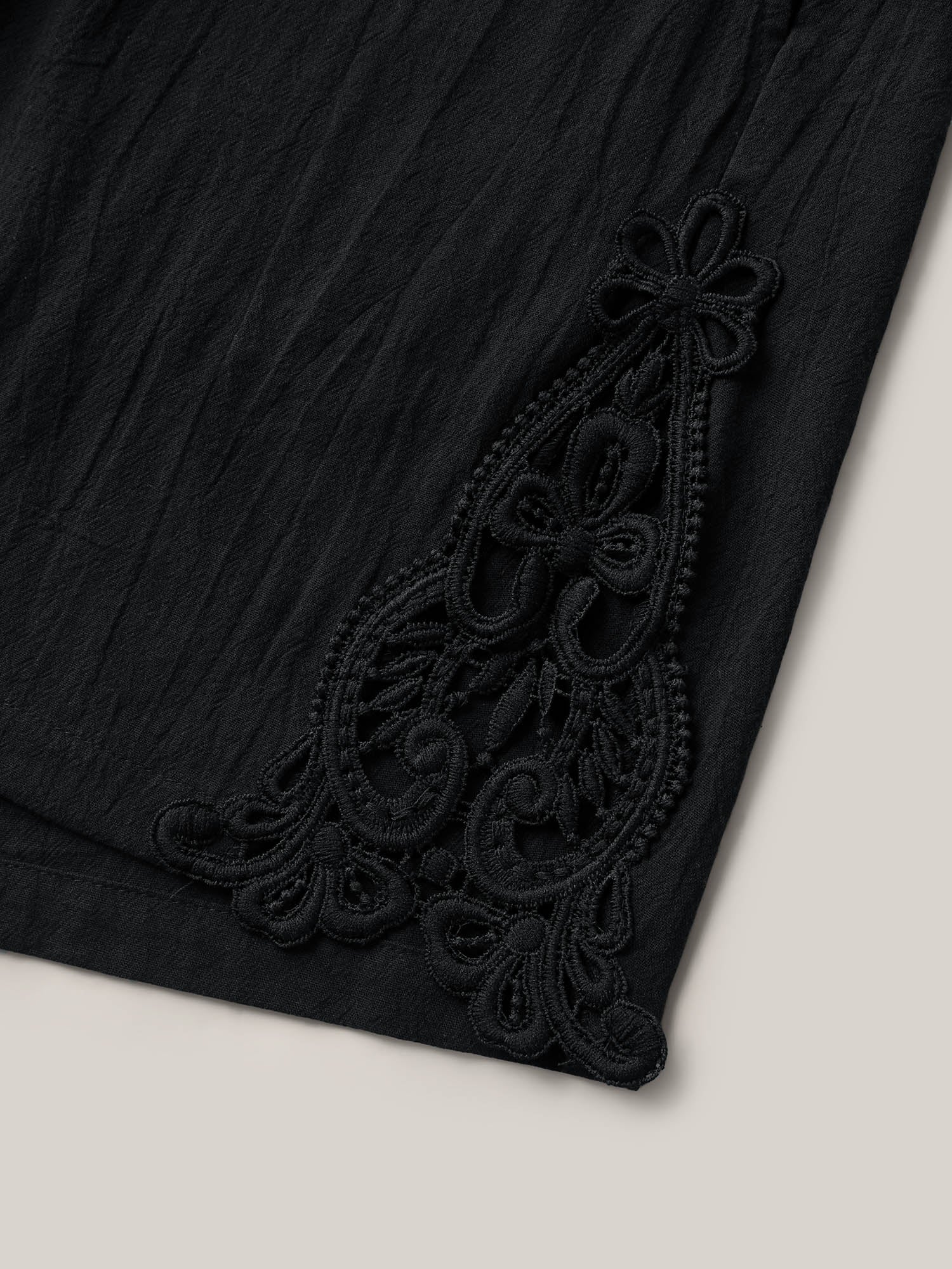 Lace Trim Waist Drawstring Shorts - Image 7