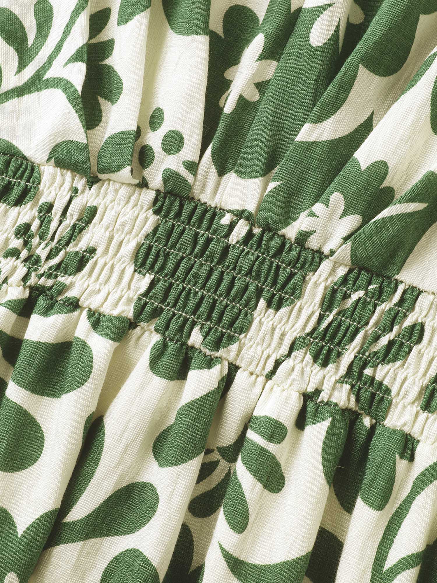 Large Floral Print Pockets Midi Dress - Image 6