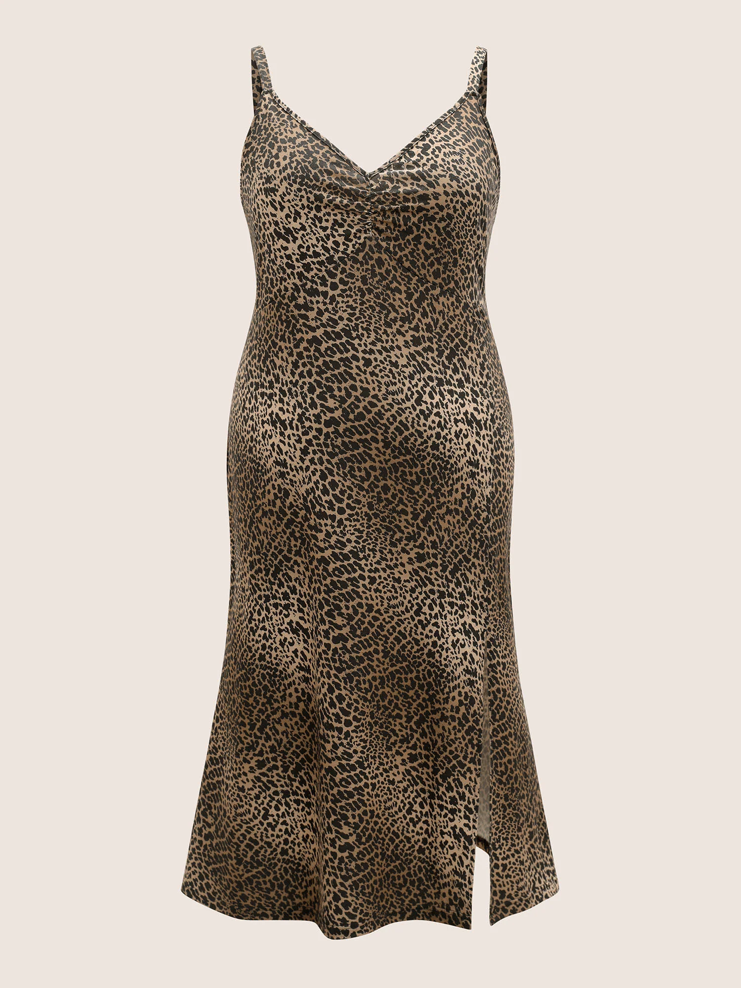 Leopard Print Split Hem Cami Sleep Dress - Image 7