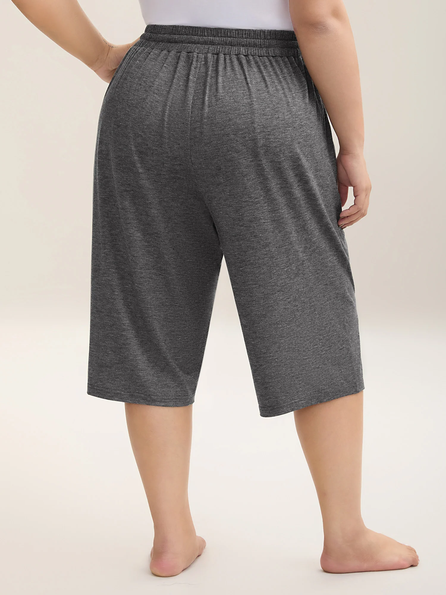 Mixed Color Knit Drawstring Loungewear Bottoms - Image 12