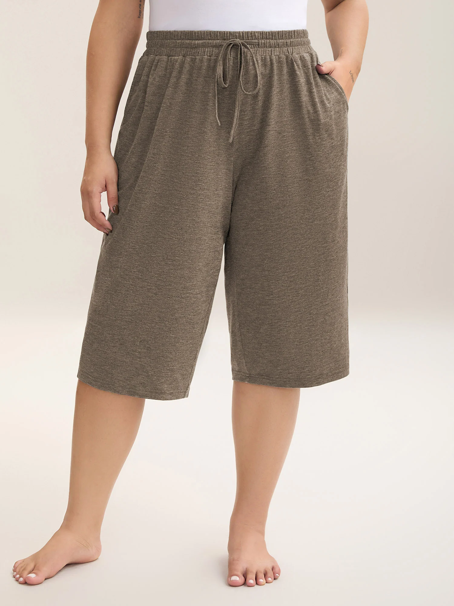Mixed Color Knit Drawstring Loungewear Bottoms - Image 28