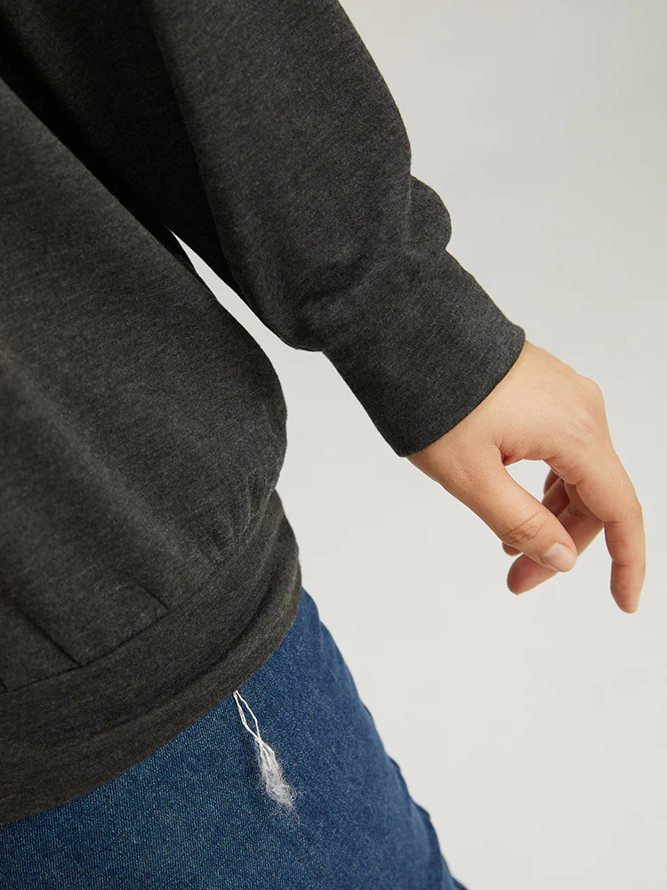Moon and Star Print Crew Neck Elastic Cuffs Sweatshirt - Image 8