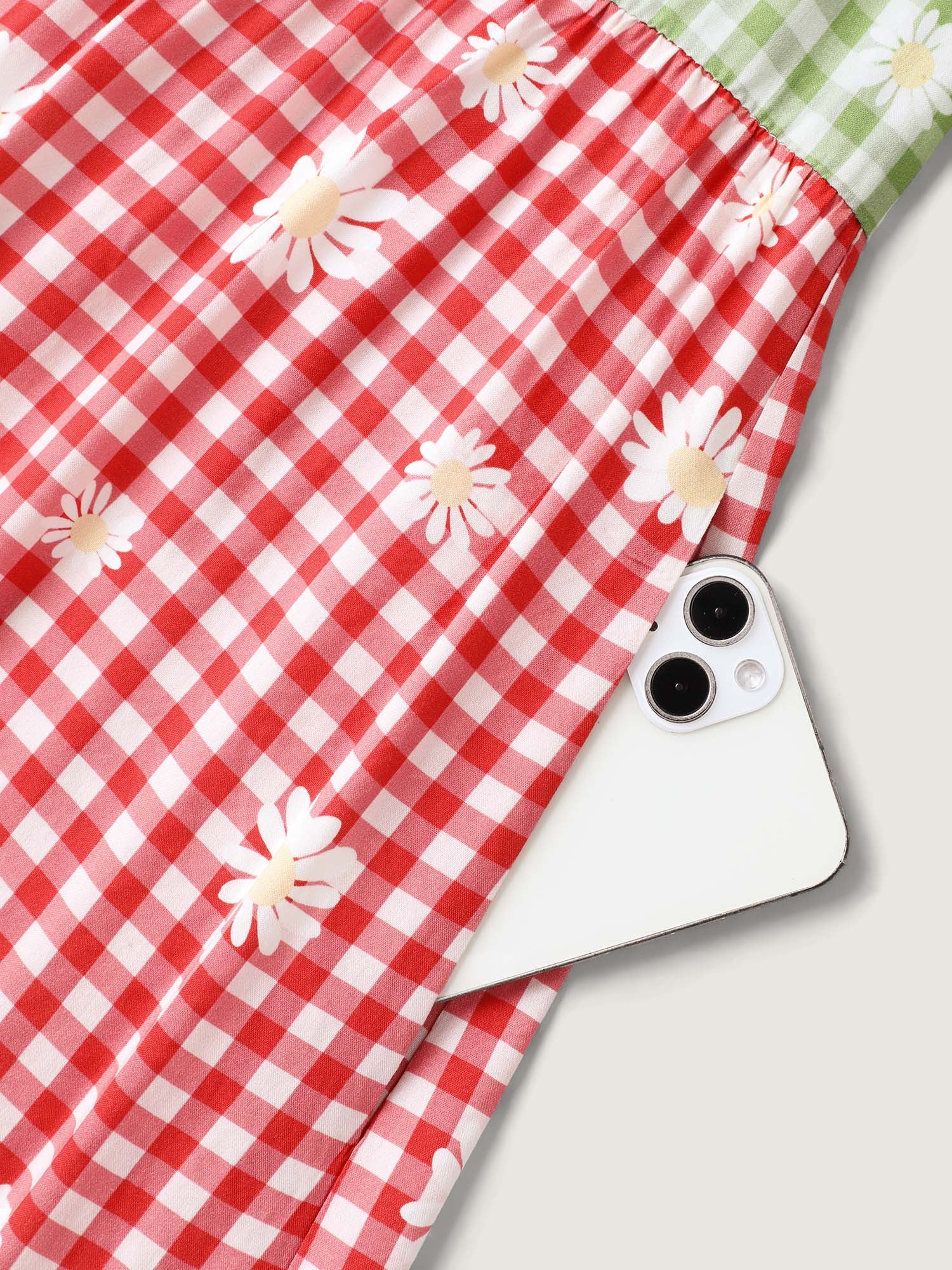 Multicolor Daisy Print Tiered Cami Dress - Image 6