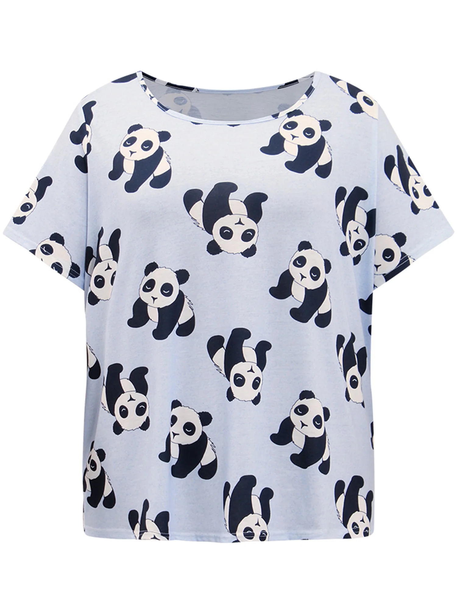 Panda Print Crew Neck Sleep Top - Image 8