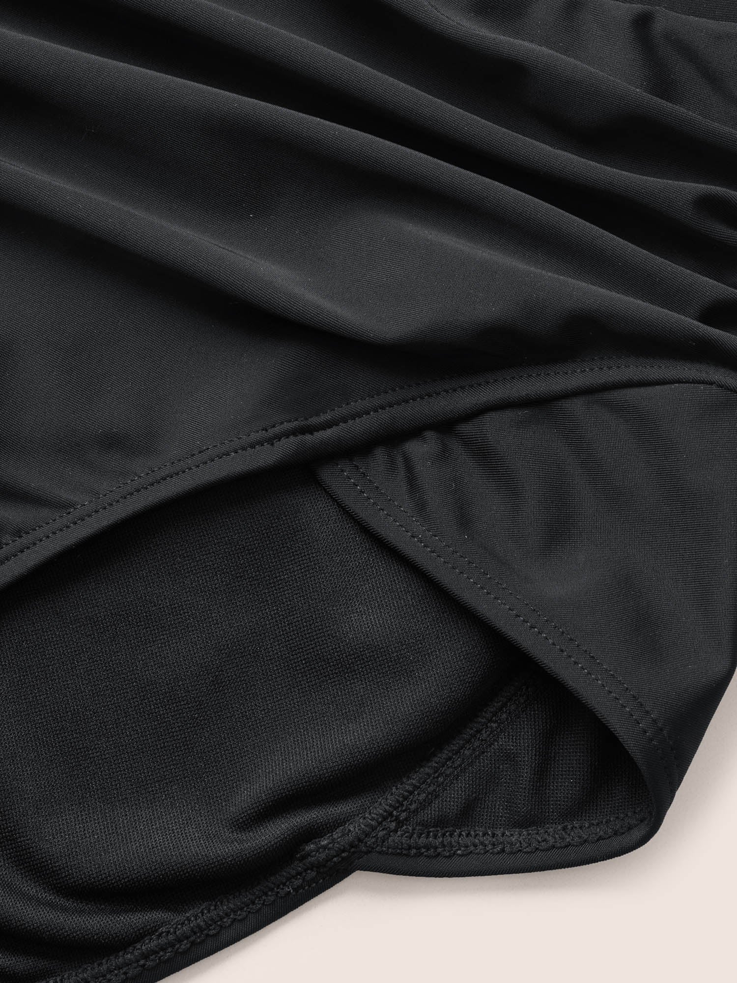 Plain Patchwork Ruched Swim Bottom - Image 11