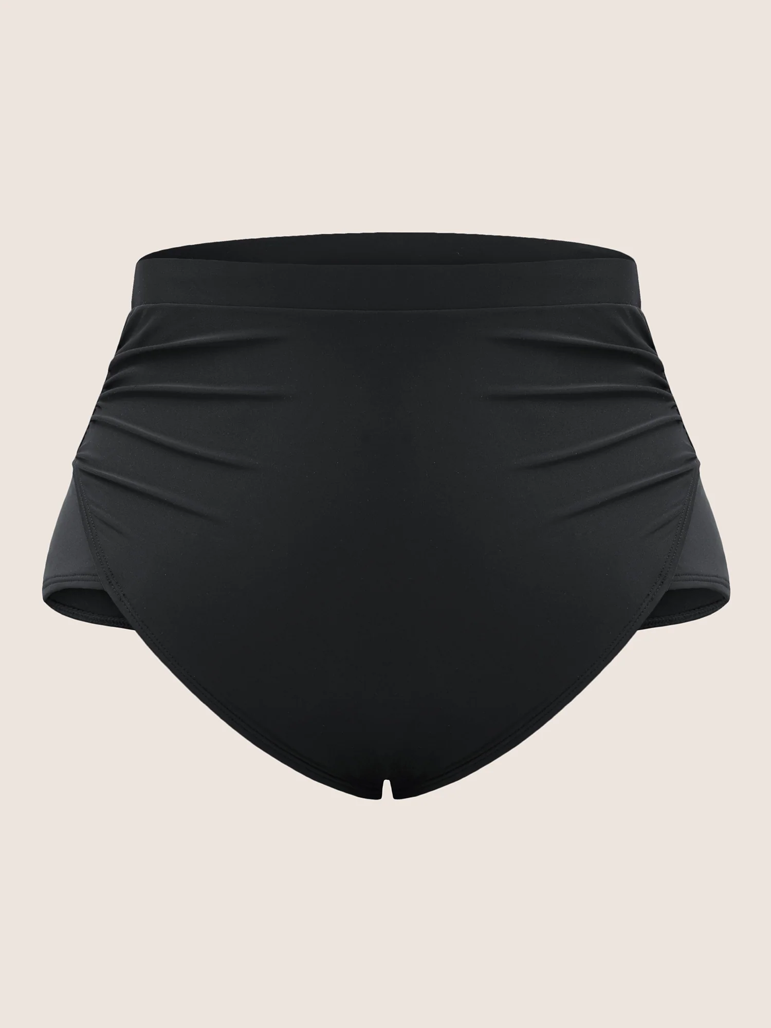 Plain Patchwork Ruched Swim Bottom - Image 12