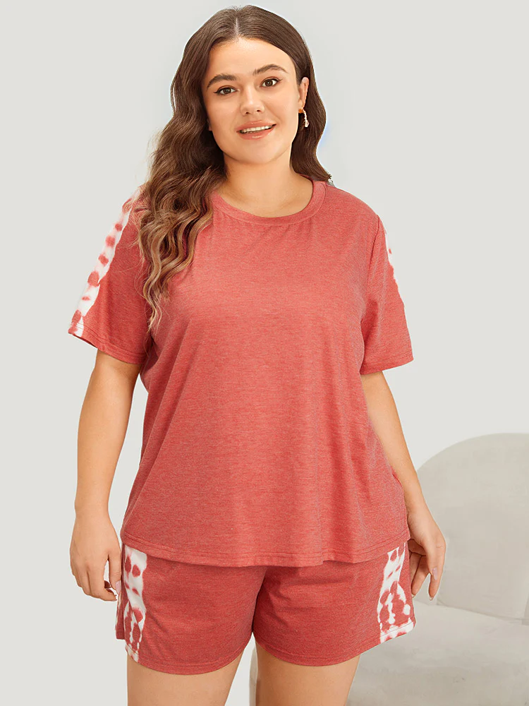 Plain Tie Dye Crew Neck Sleep Top - Image 4