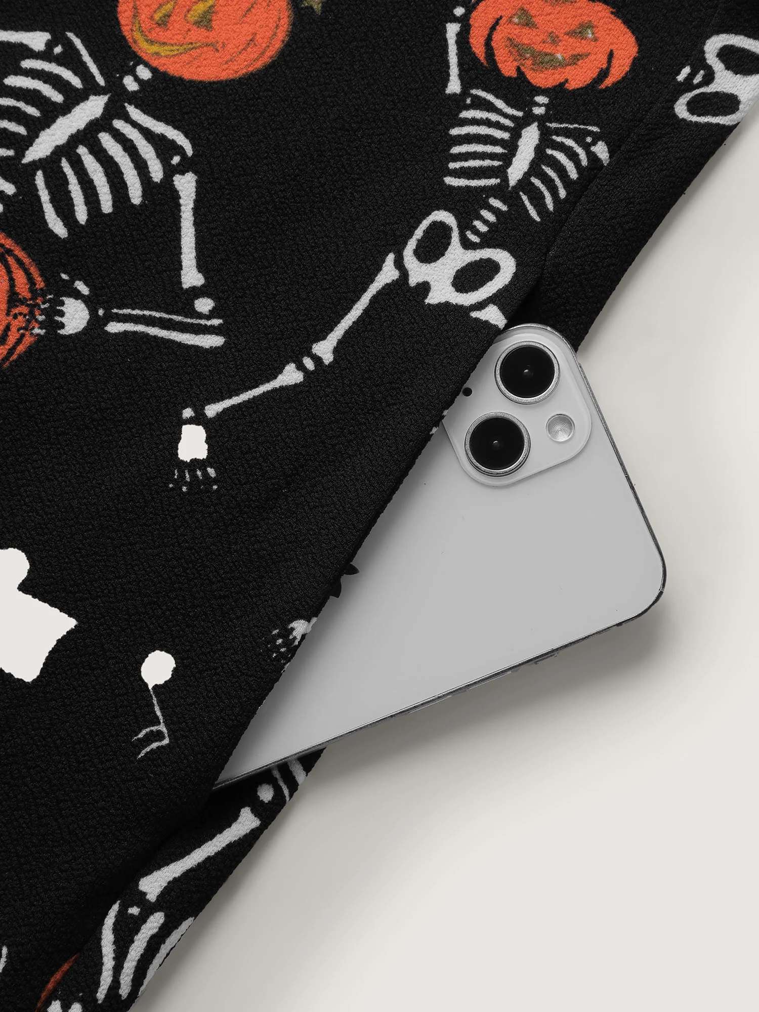 Pumpkin Skeleton Print Cami Sleep Jumpsuit - Image 6