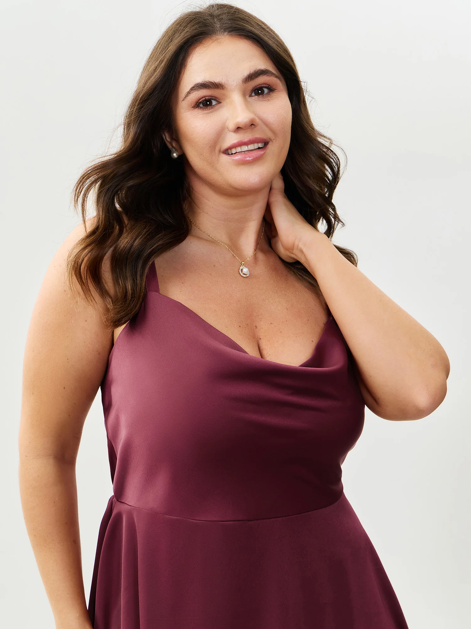 Romantic Cowl Neckline Sheer Sleep Dress - Image 3