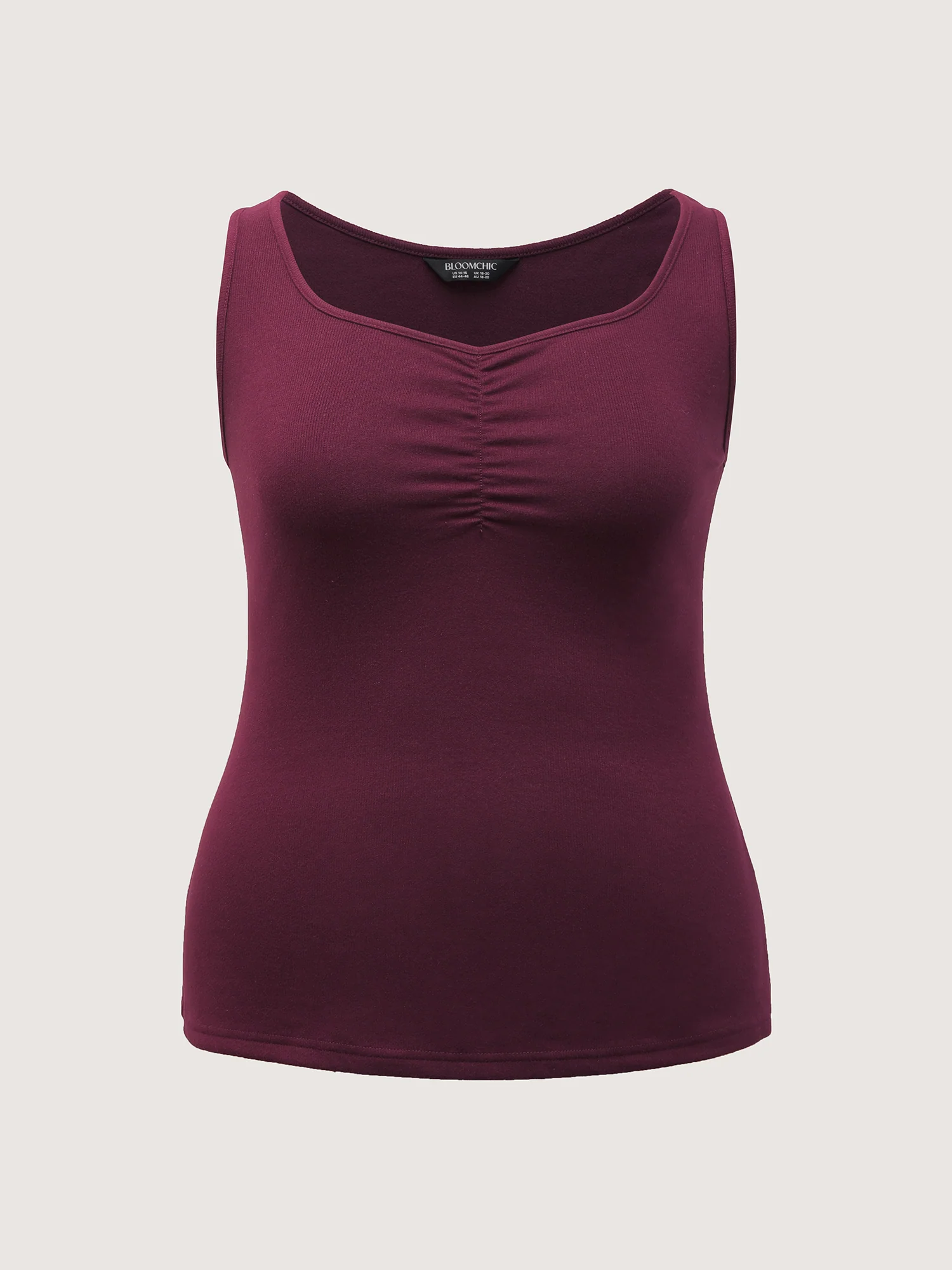 Ruched Velvety Feel Stretchy Tank Top - Image 6