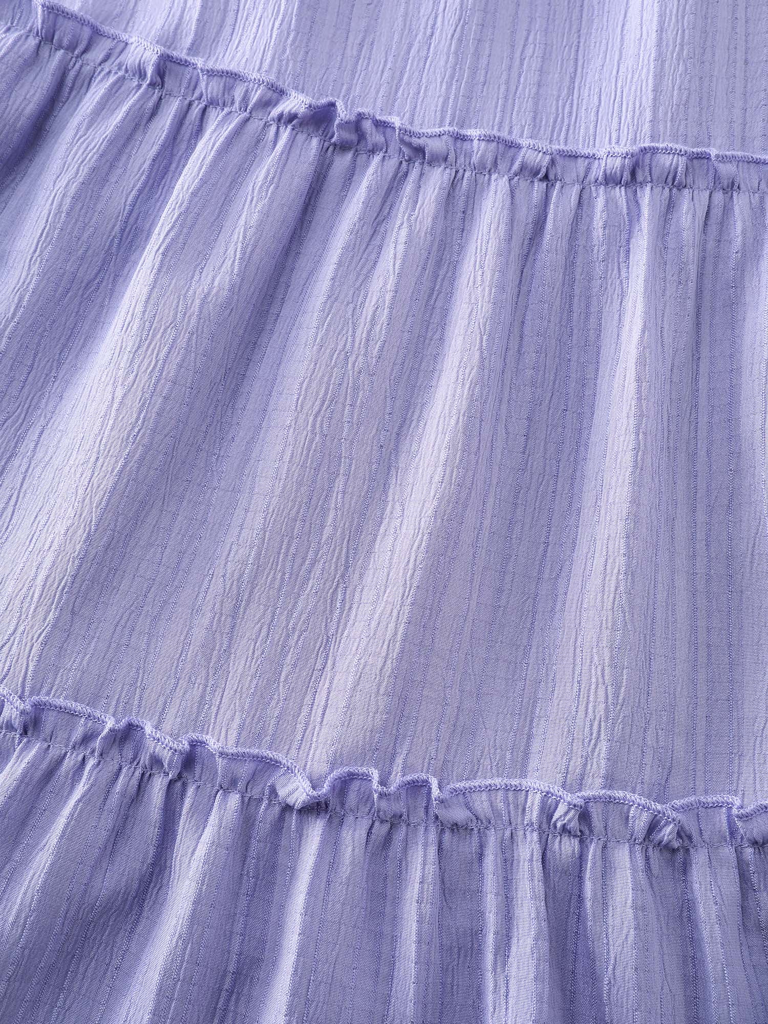 Shirred Tiered Gathered Sleeve Midi Dress - Image 5