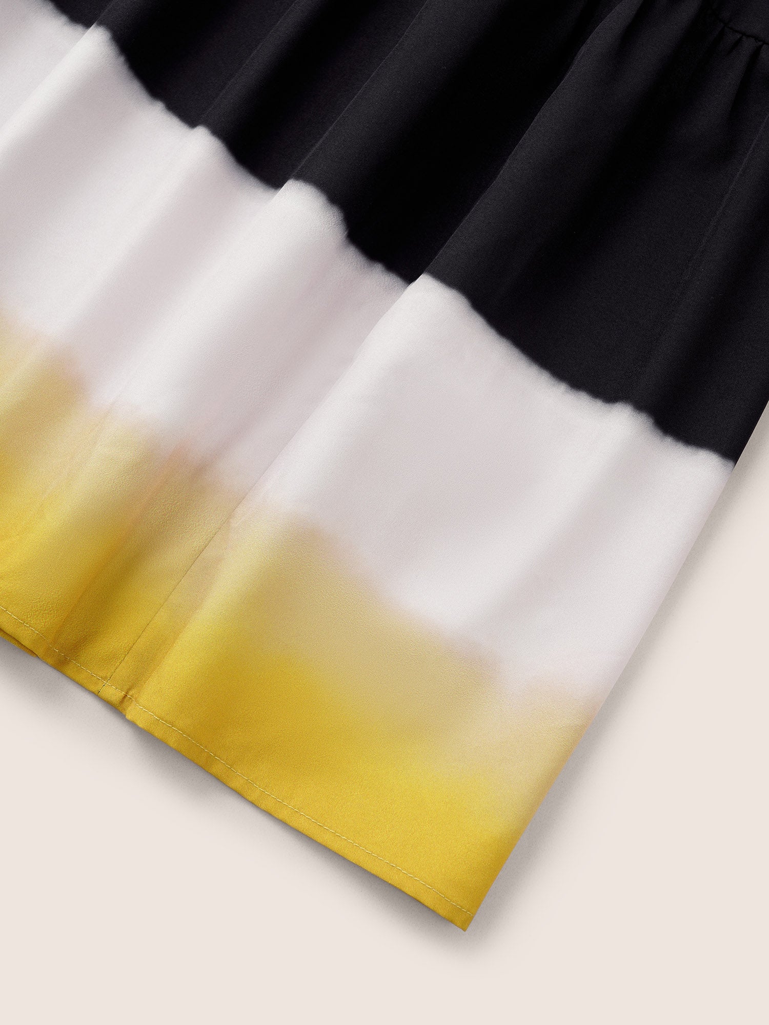 Square Neck Ombre Belted Ruffle Layered Hem Dress - Image 5