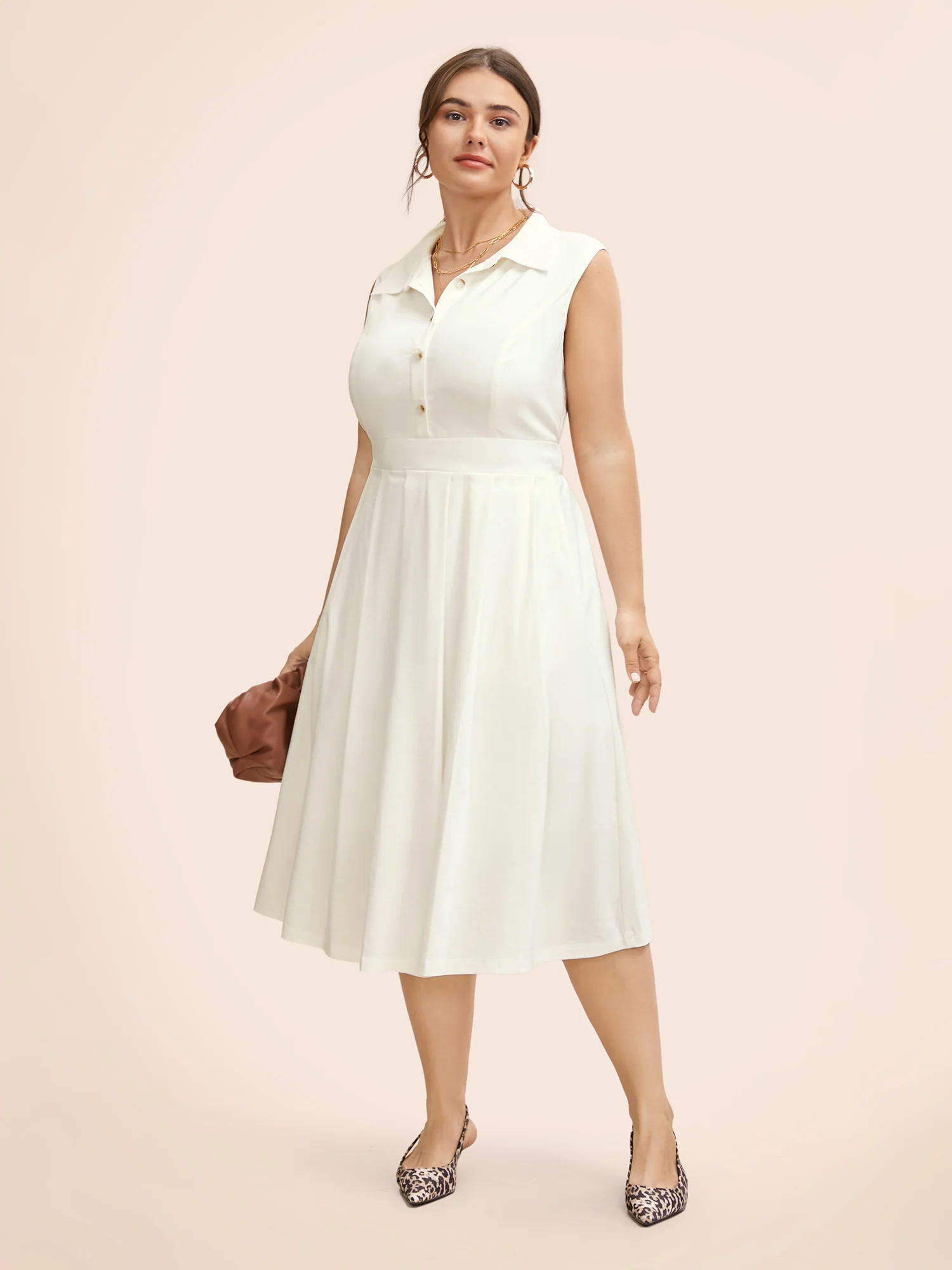 Stretch Woven Midfielder Midi Dress - Image 2