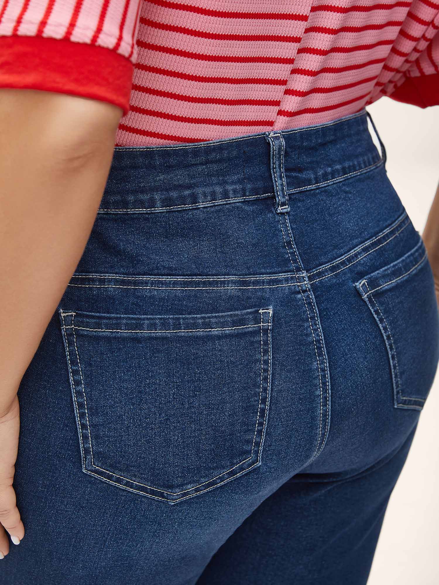 Stretchy 5 Pockets Skinny-Fit Crop Jeans - Image 3