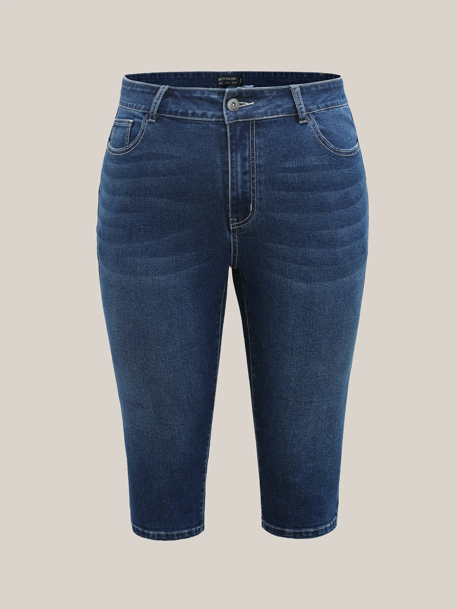 Stretchy 5 Pockets Skinny-Fit Crop Jeans - Image 8