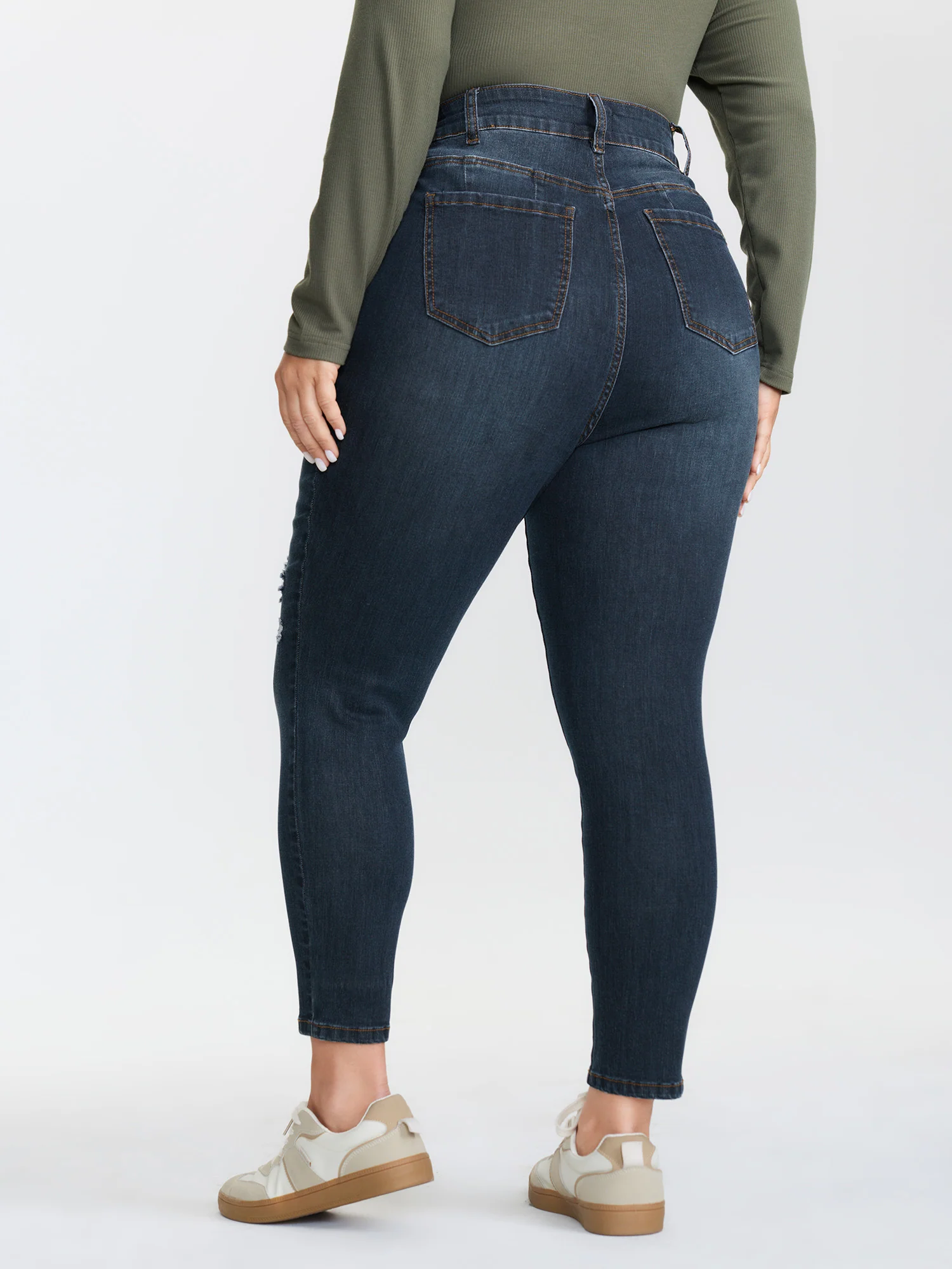 Stretchy Skinny Mid-Rise Jeans - Image 5