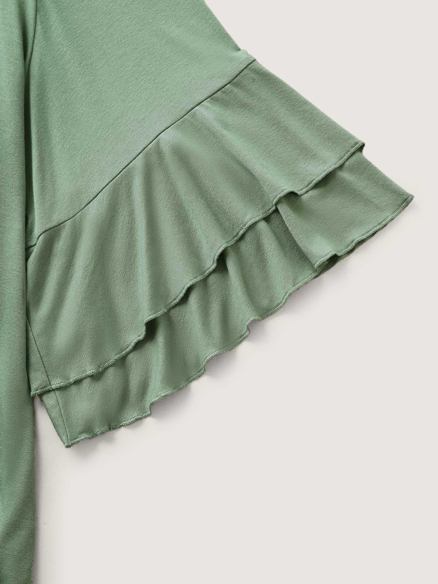 Supersoft Essentials Ruffle Layered Sleeve Pleated T-shirt - Image 23