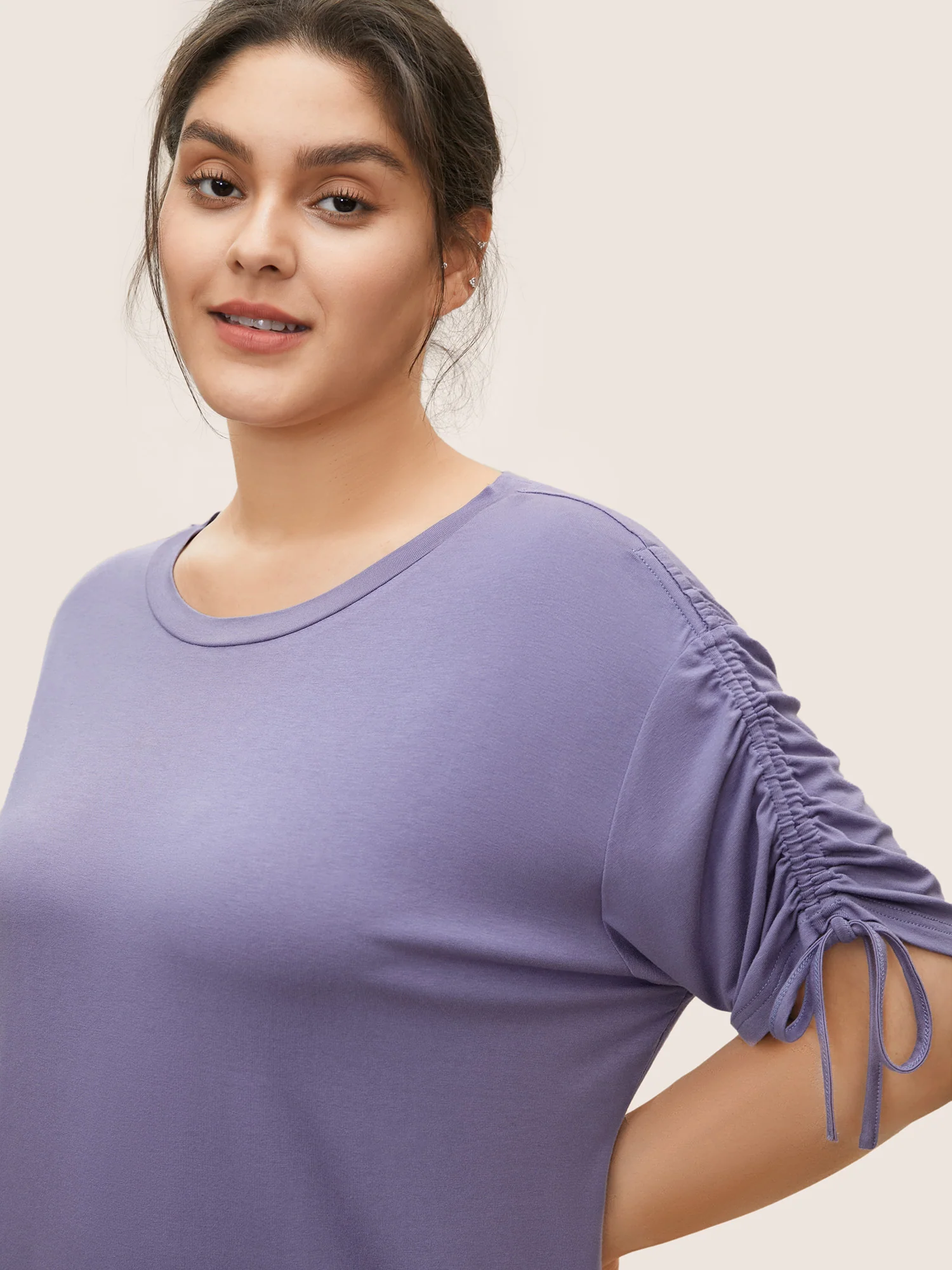 Supersoft Essentials Solid Drawstring Sleep Top - Image 2