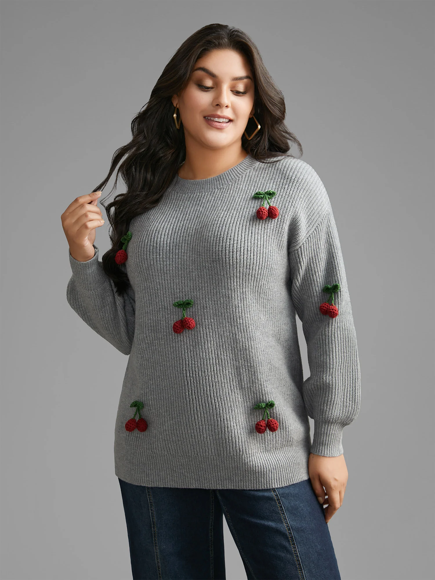 Supersoft Essentials Stereo Cherry Design Pullover