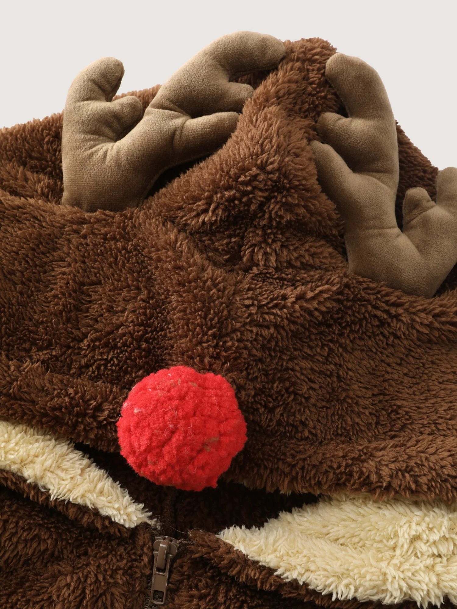 Supersoft Fluffy Reindeer Hoodie Sleep Jumpsuit - Image 5