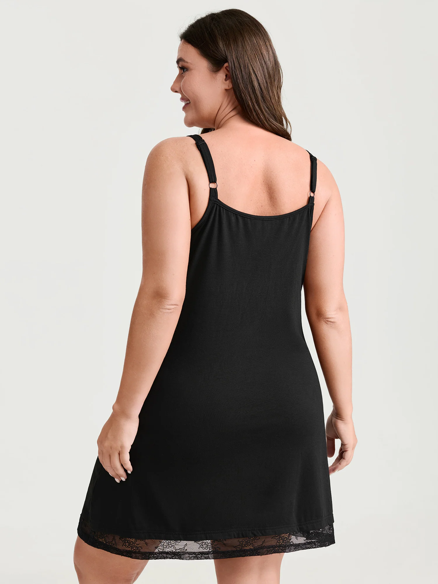 Supersoft Lace Trim Pockets Lounge Dress - Image 4