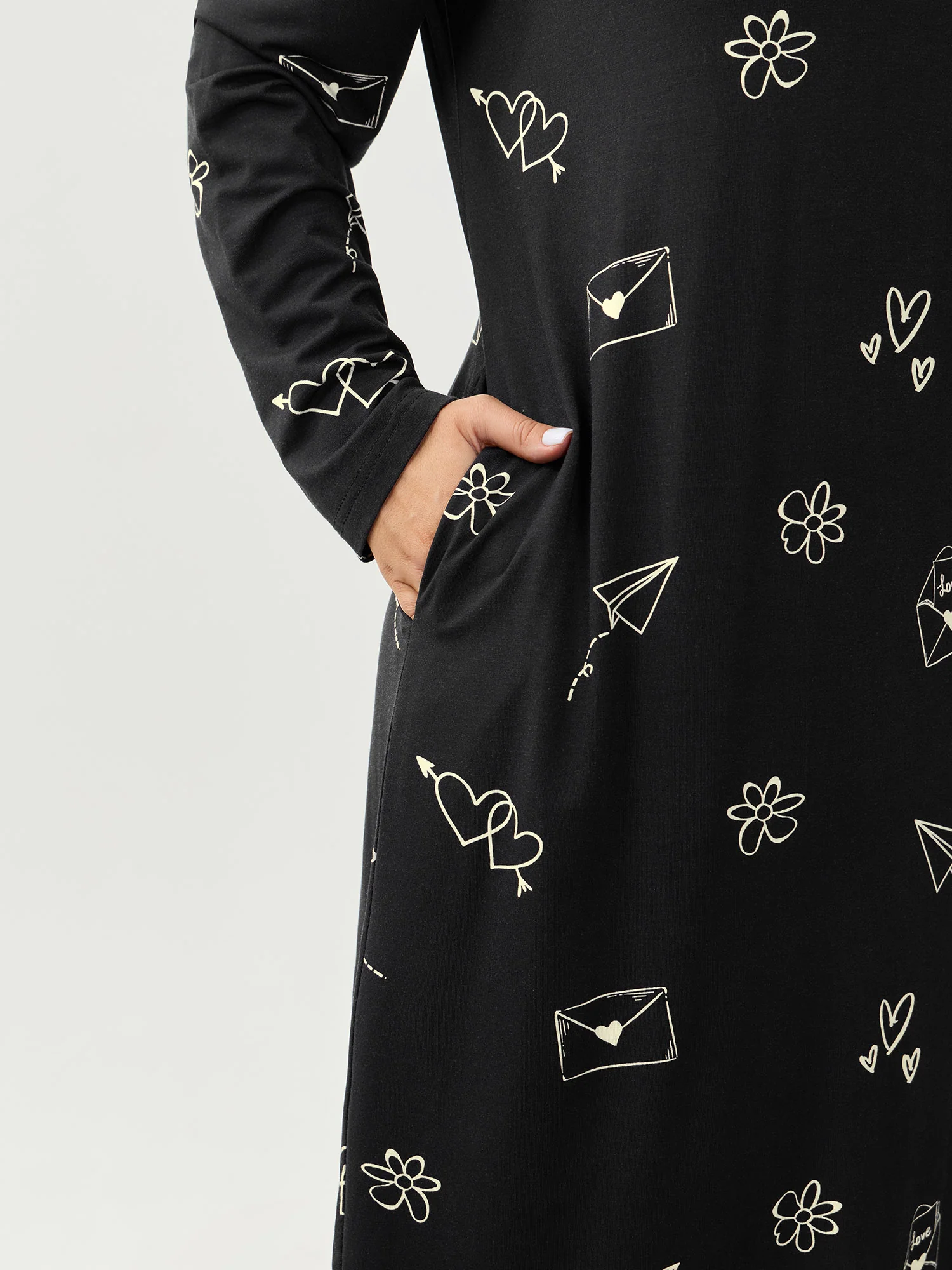Supersoft Love Letter Print Sleep Dress - Image 4