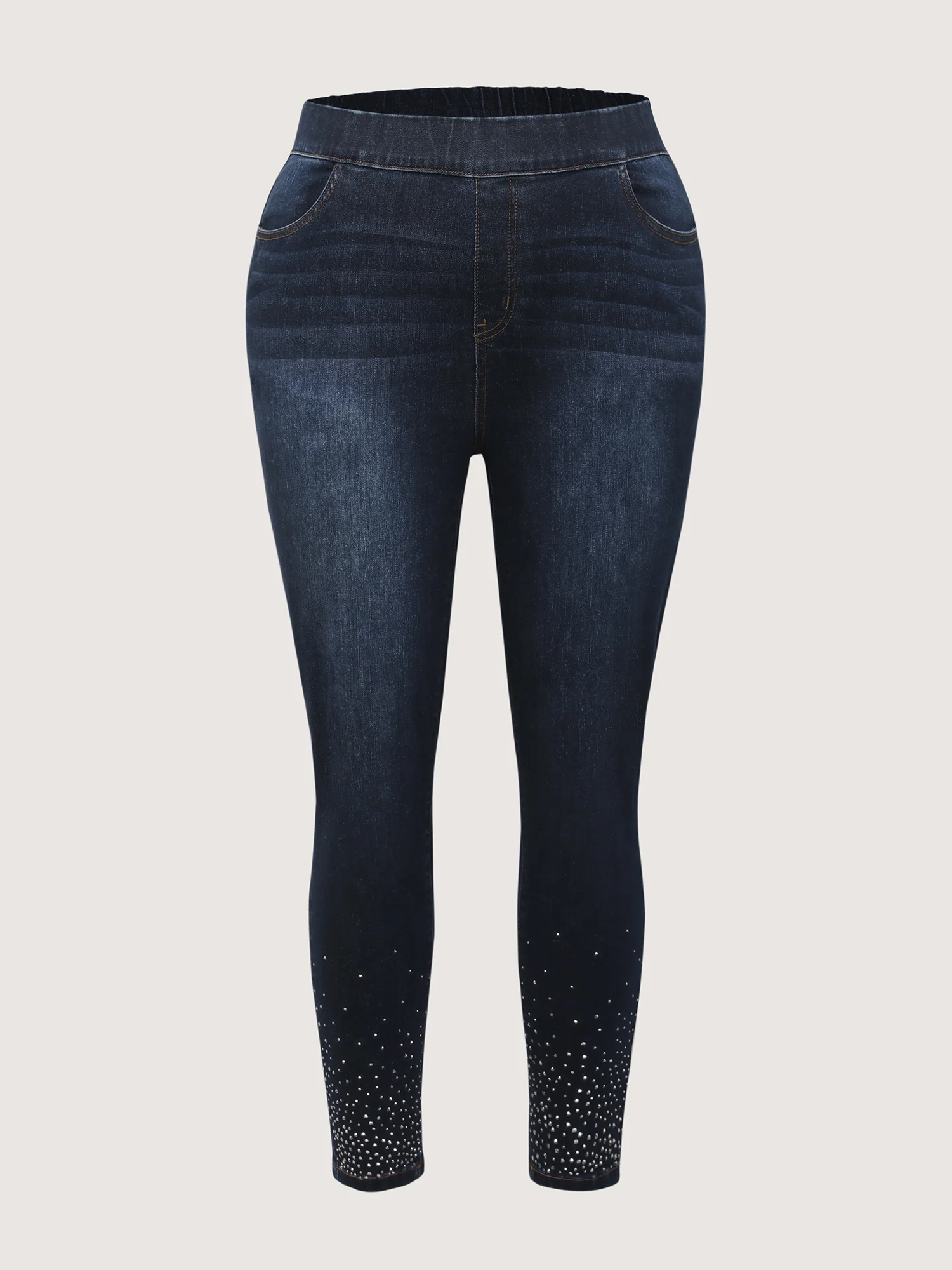 Supersoft Rhinestone Stretchy Skinny-Fit Jeans - Image 8