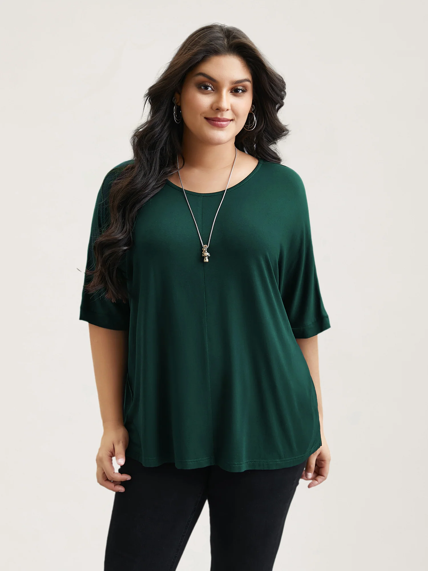 Supersoft Round Neck Plain T-Shirt - Image 2