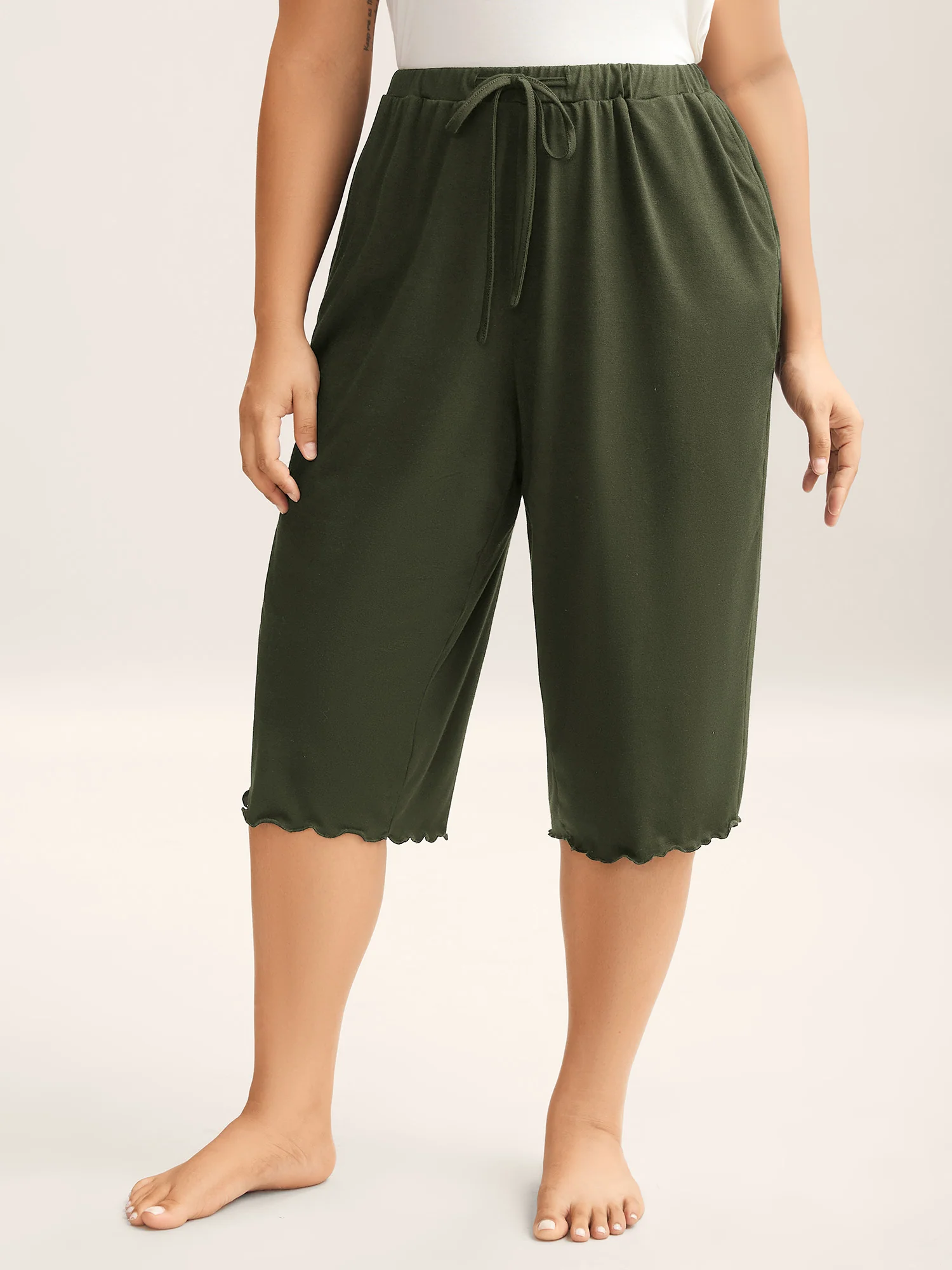 Supersoft Scalloped Hem Straight-Fit Lounge Bottoms - Image 16