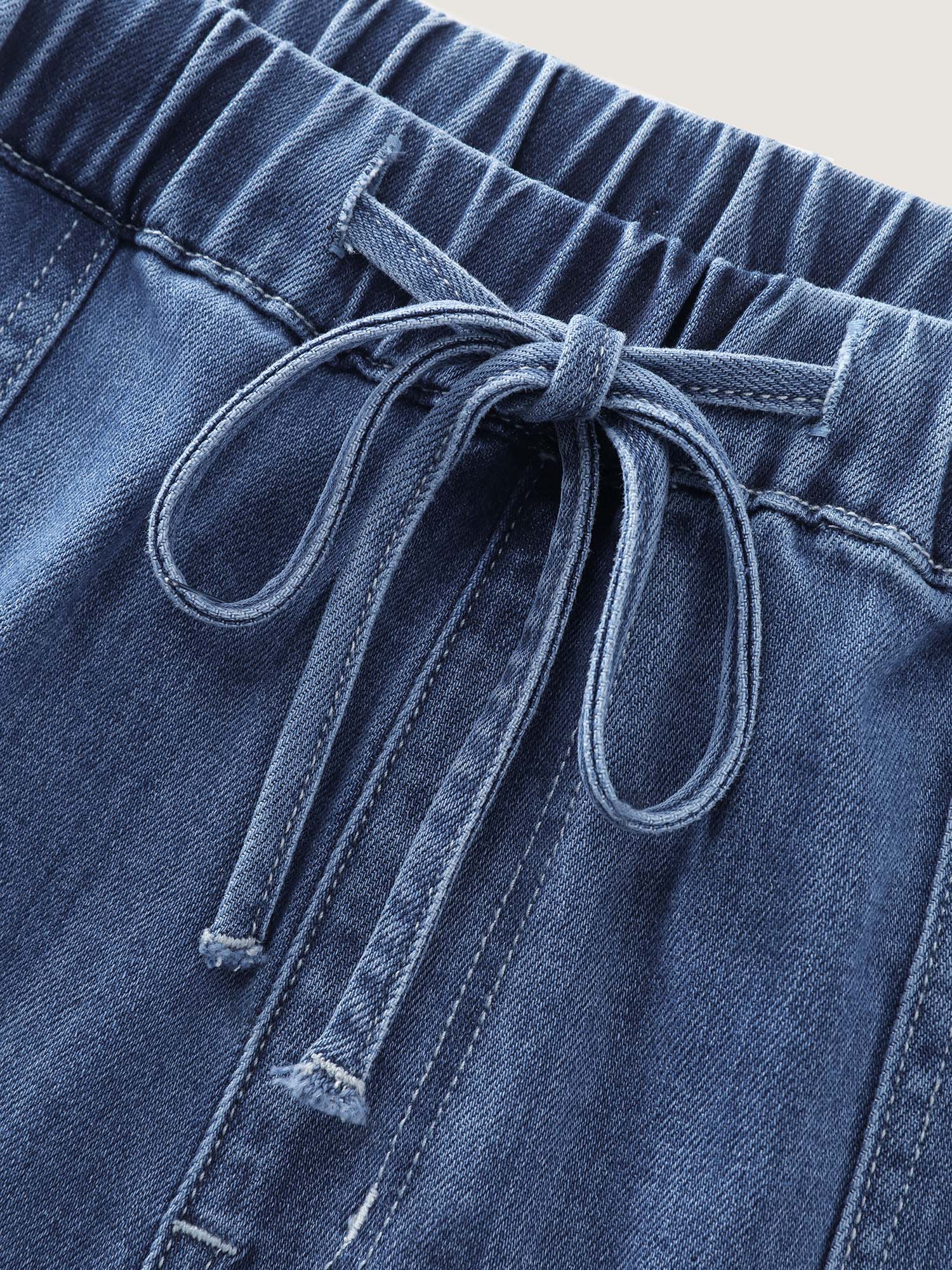 Supersoft Stretchy Back Waistband Wide-Leg Jeans - Image 7