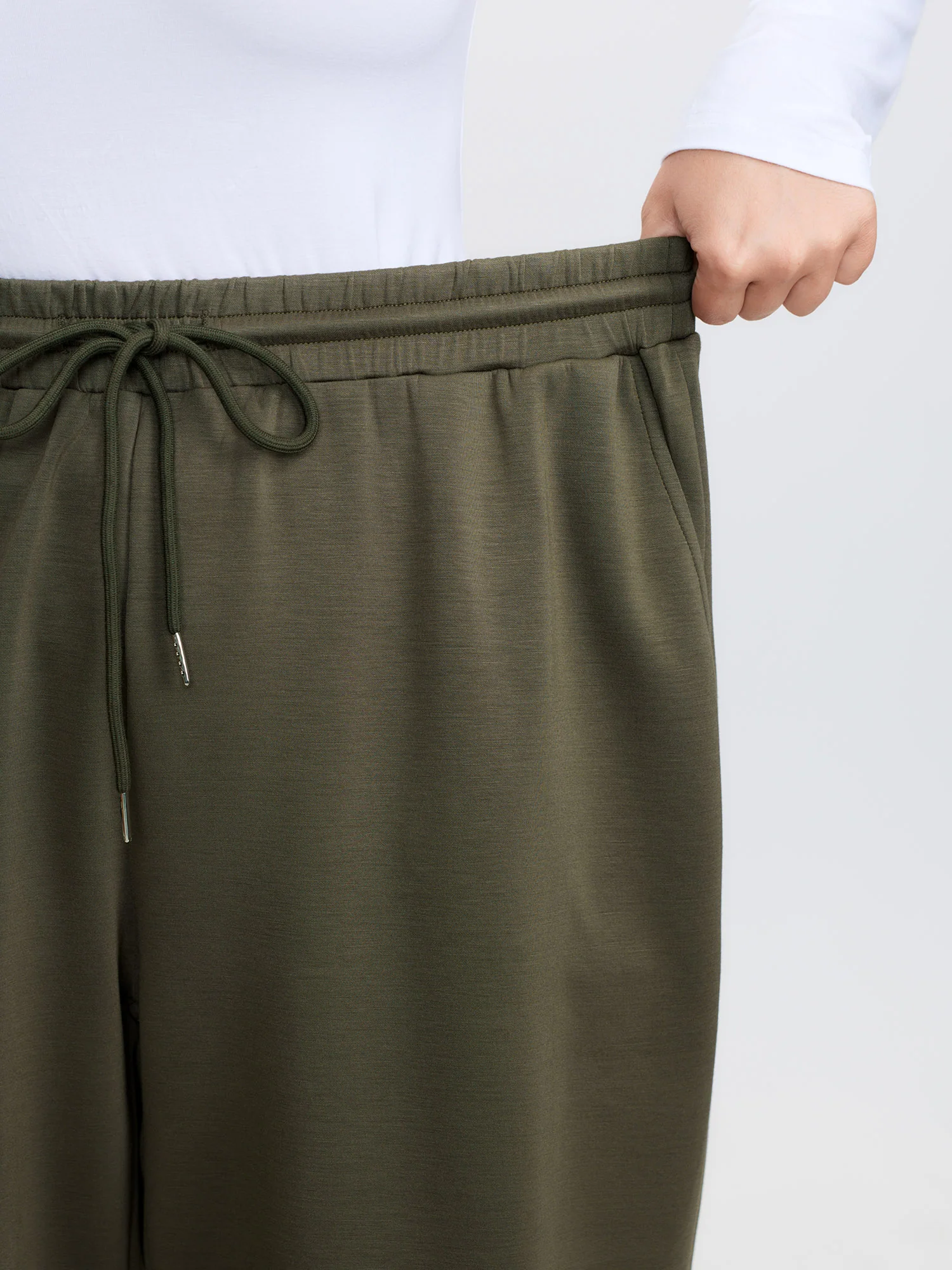 Supersoft Stretchy Drawstring Knit Pants - Image 4