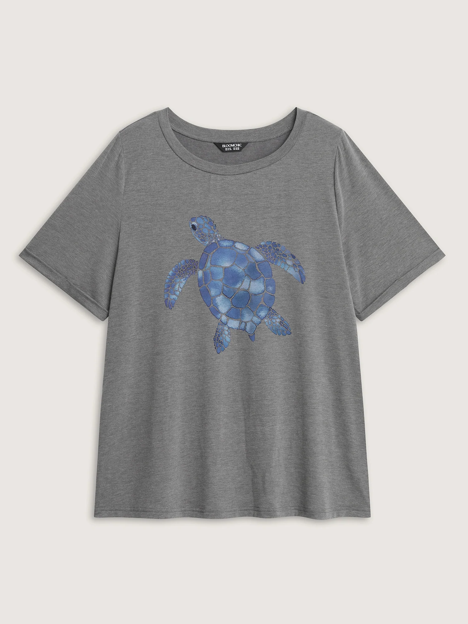 Supersoft Turtle Print Plain T-Shirt - Image 11