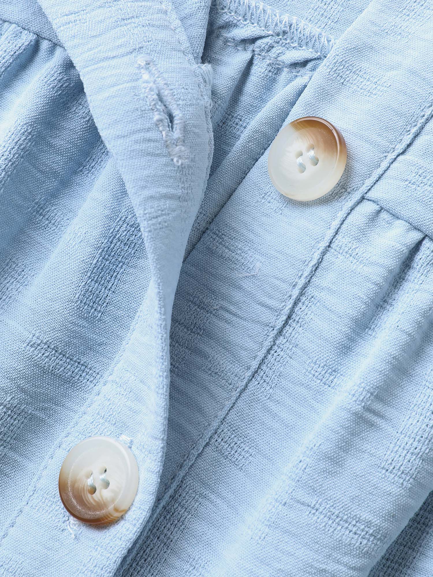 Textured Button Placket Tiered Tank Top - Image 7