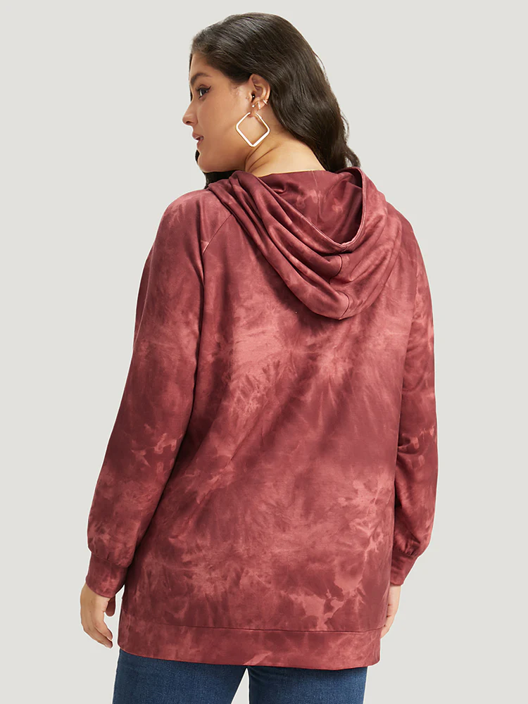 Tie Dye Pocket Hooded Sweatshirt - Image 2