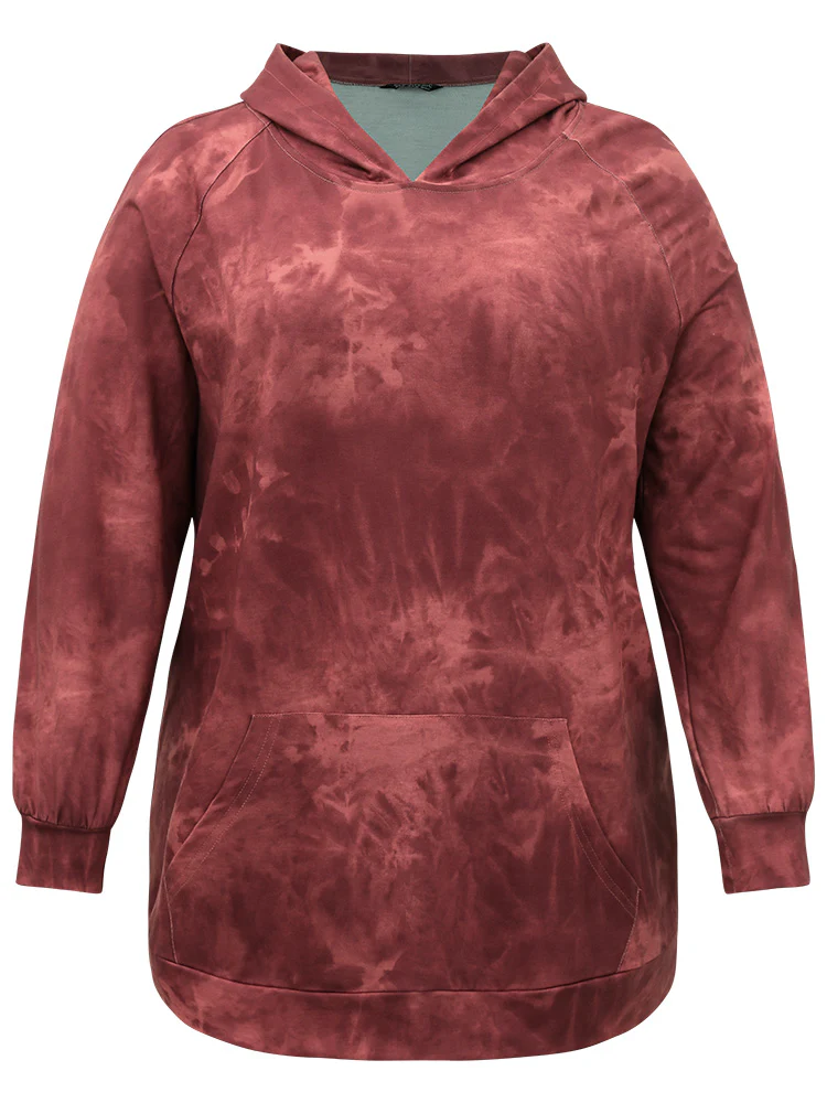 Tie Dye Pocket Hooded Sweatshirt - Image 9