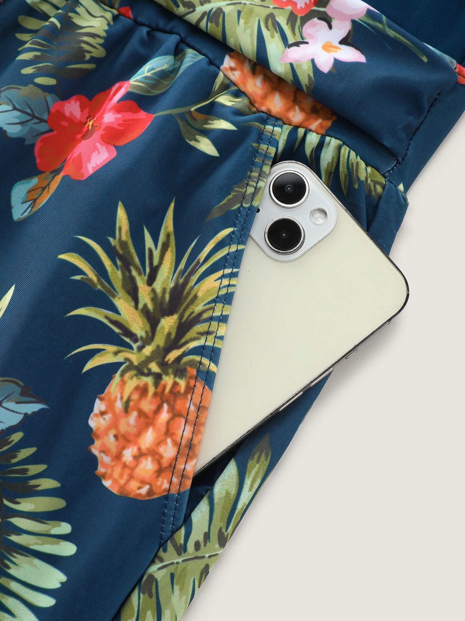 Tropical Floral Pockets One-Piece Swimsuit - Image 13