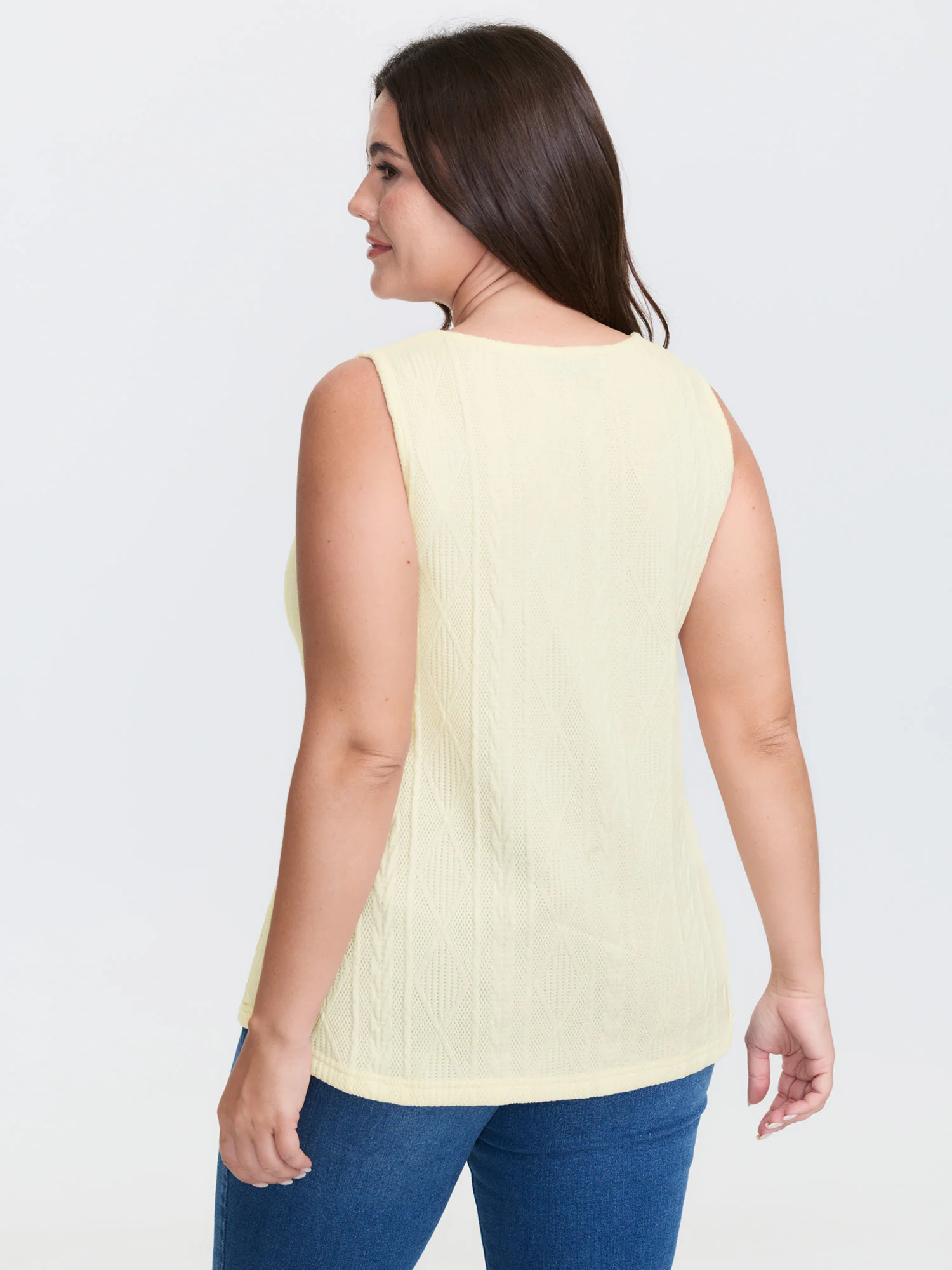 Twisted Textured V-Neck Tank Top - Image 4